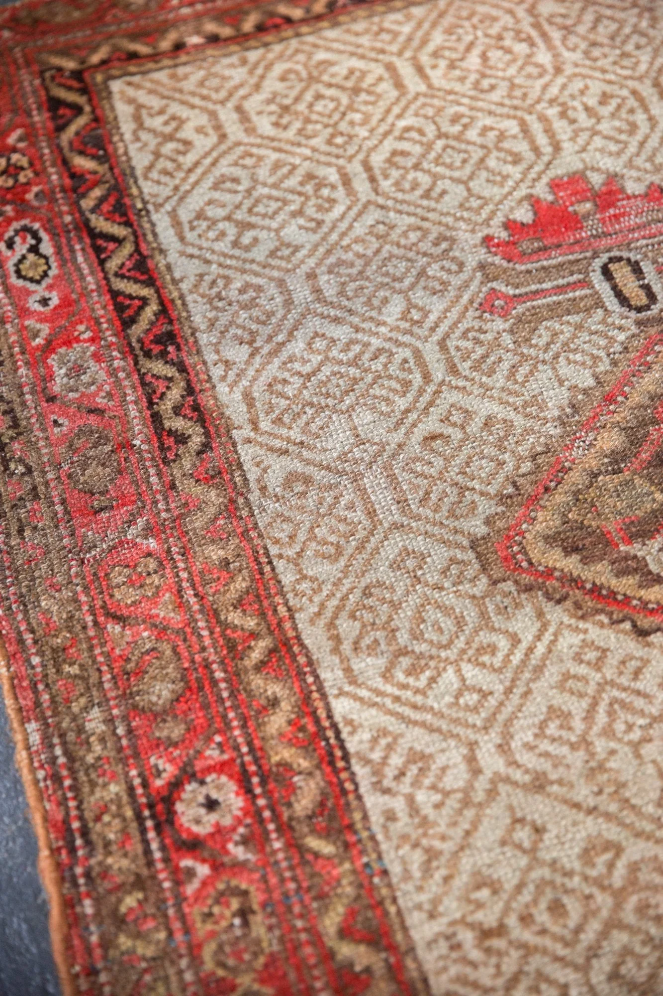 3x3.5 Antique Malayer Square Rug - Image 8