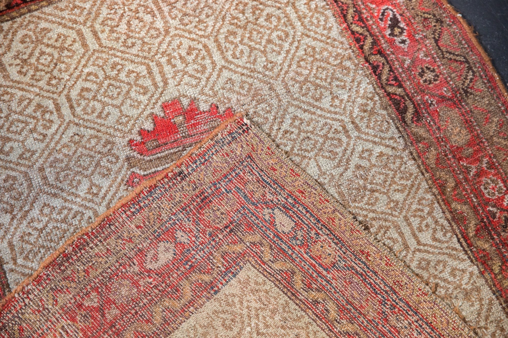 3x3.5 Antique Malayer Square Rug - Image 9