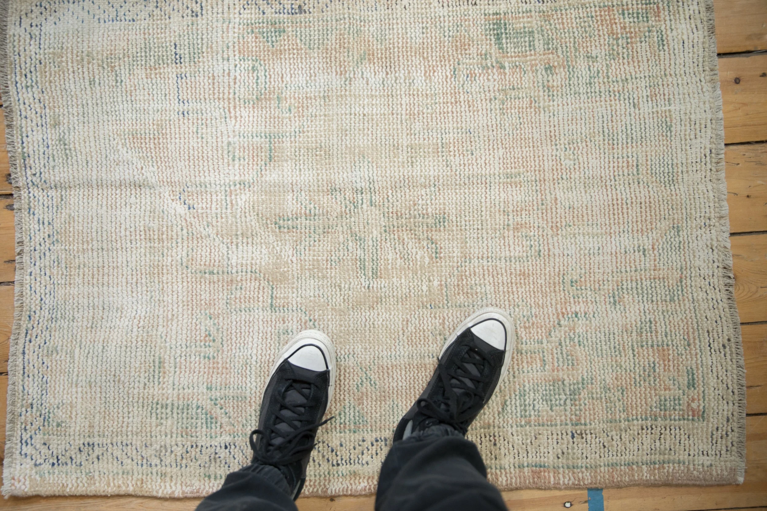 3x3.5 Vintage Distressed Oushak Square Rug - Image 2