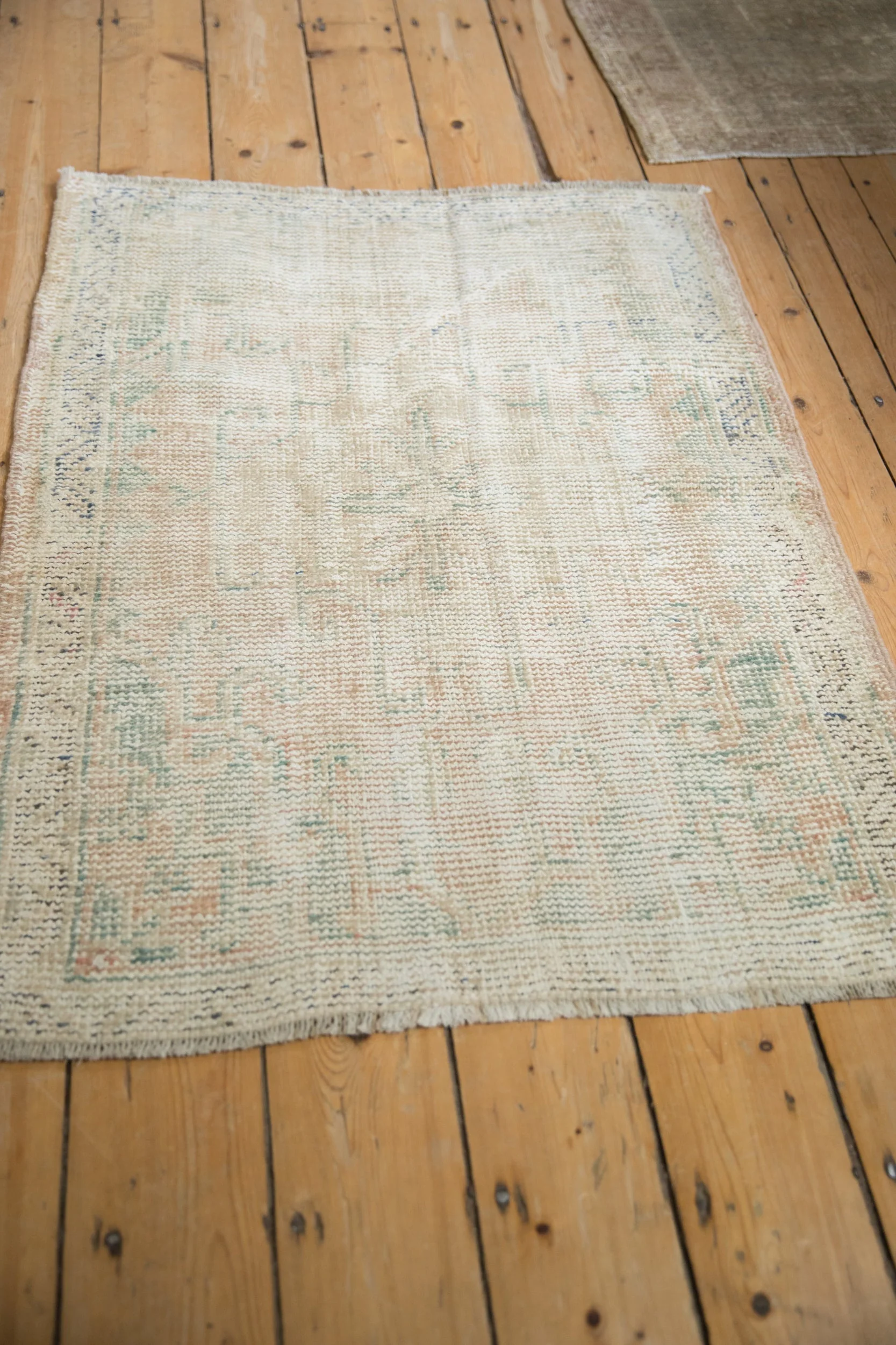 3x3.5 Vintage Distressed Oushak Square Rug - Image 4