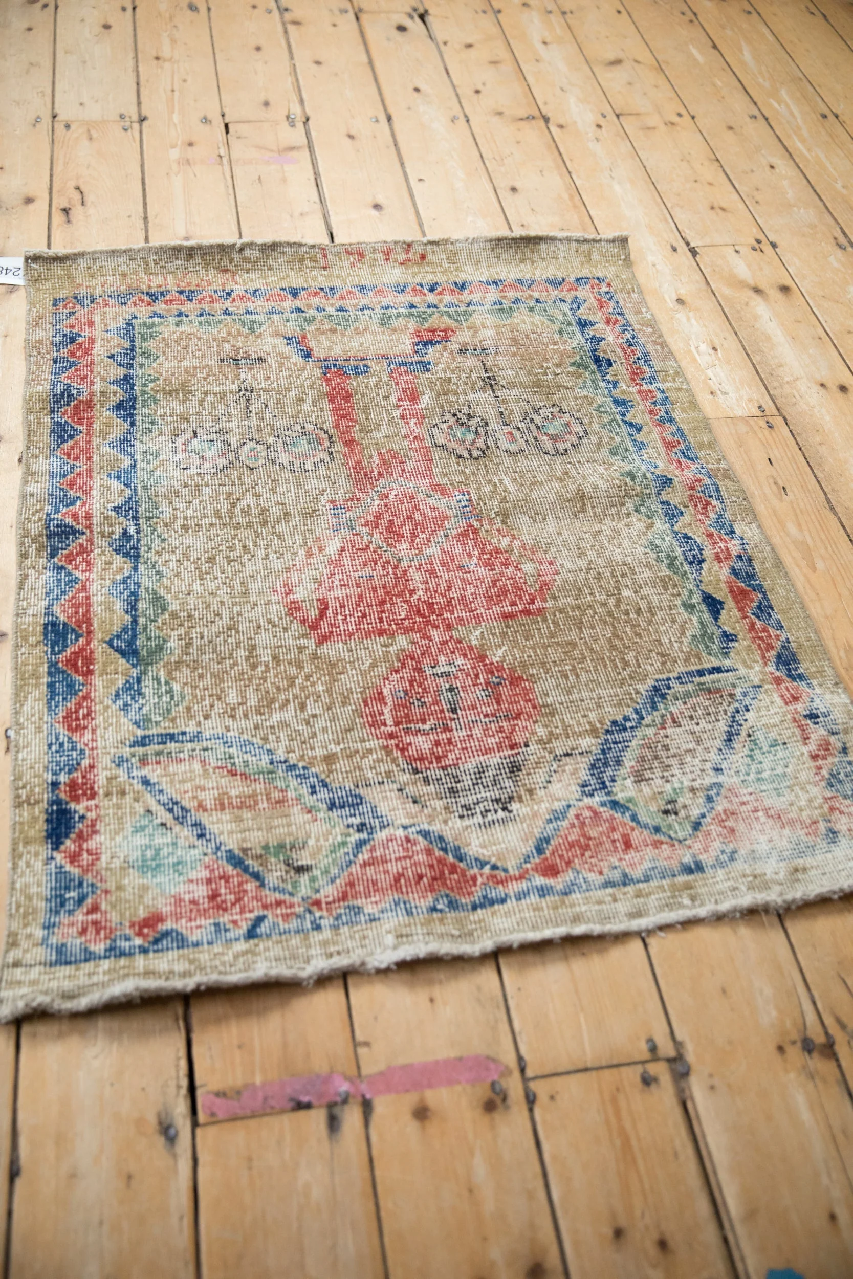 3x3.5 Vintage Distressed Sparta Square Rug - Image 6