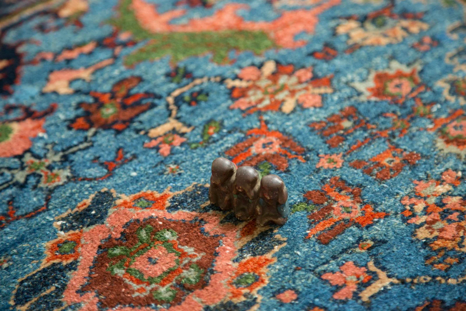 3x3.5 Vintage Fine Engelas Square Rug - Image 3
