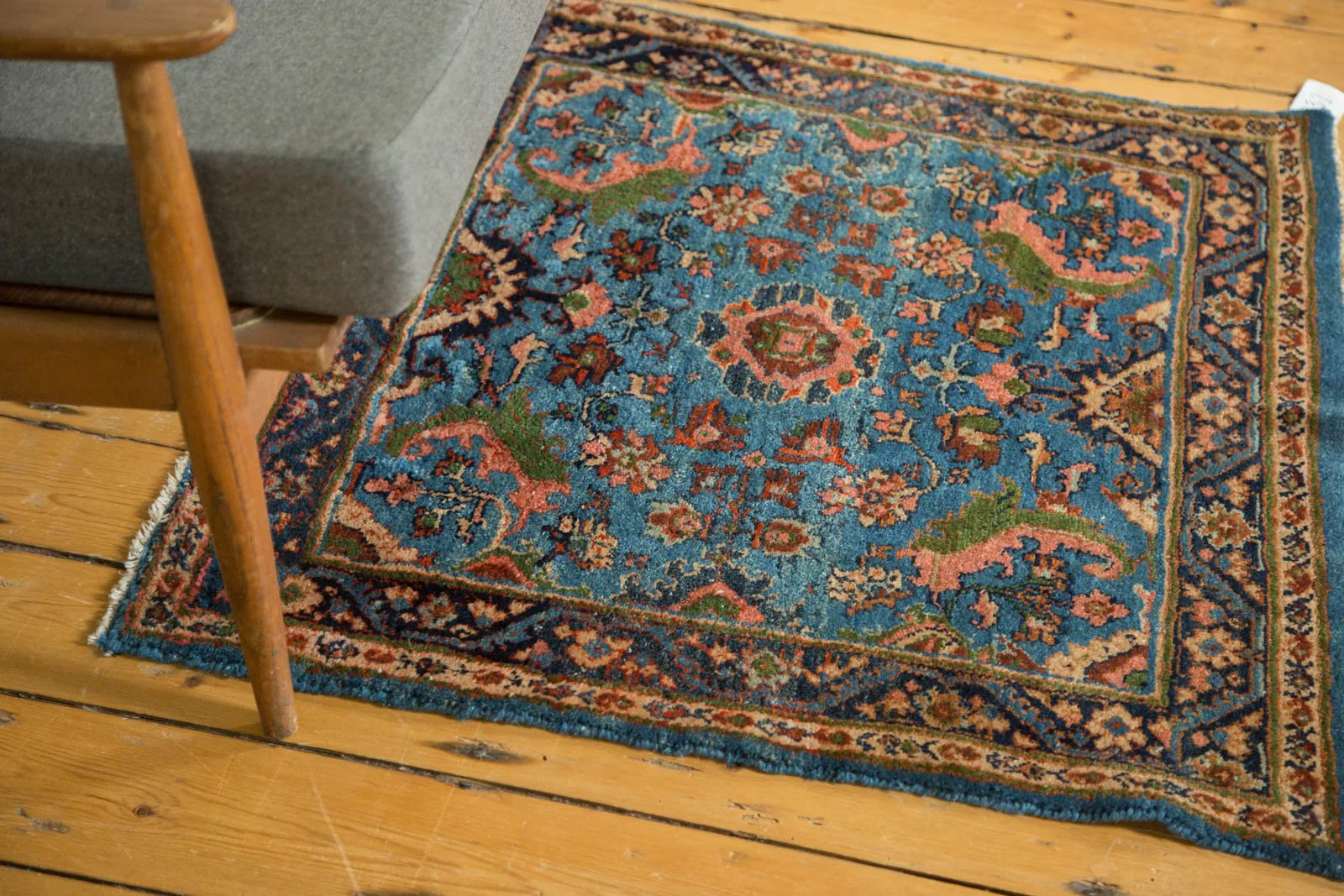 3x3.5 Vintage Fine Engelas Square Rug - Image 5