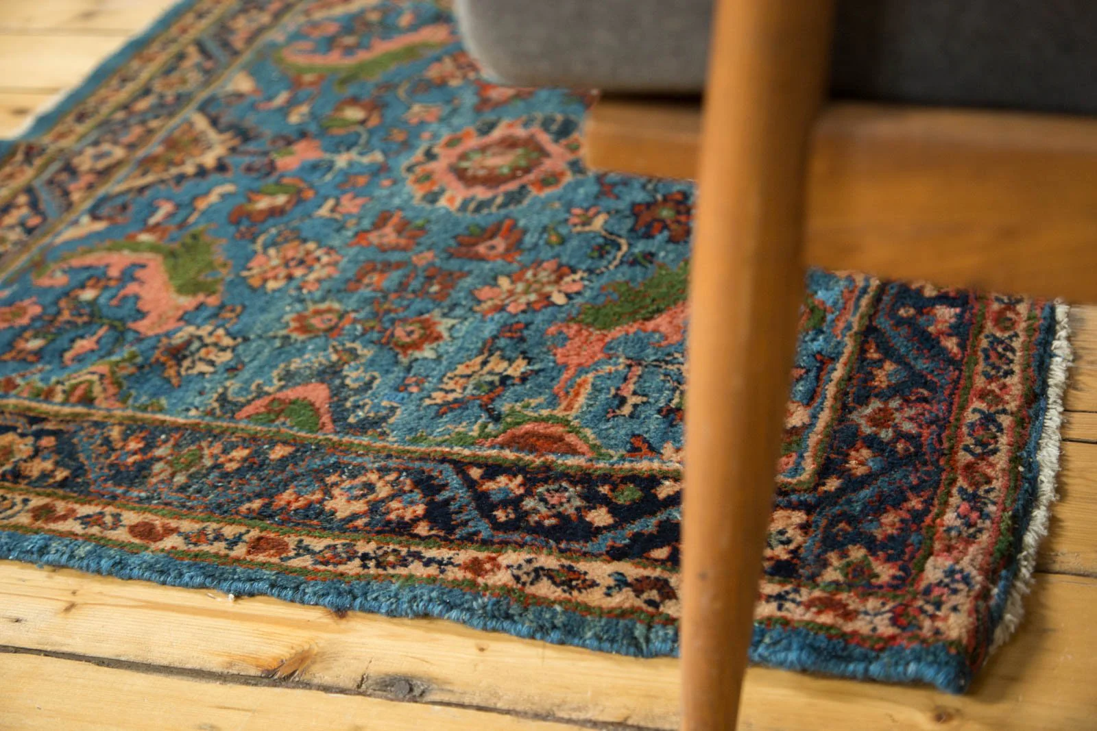 3x3.5 Vintage Fine Engelas Square Rug - Image 9