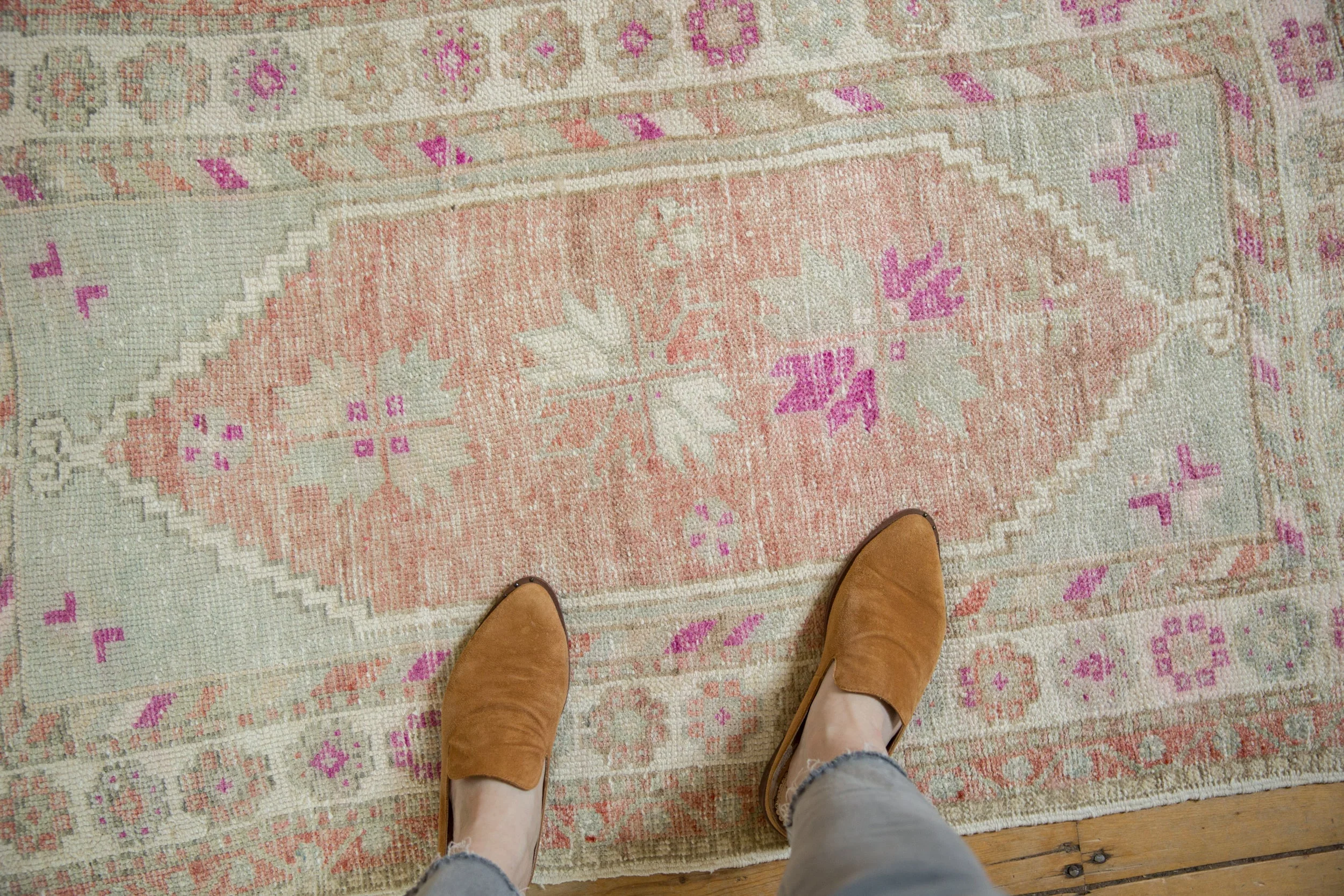 3x4.5 Vintage Distressed Oushak Rug - Image 2