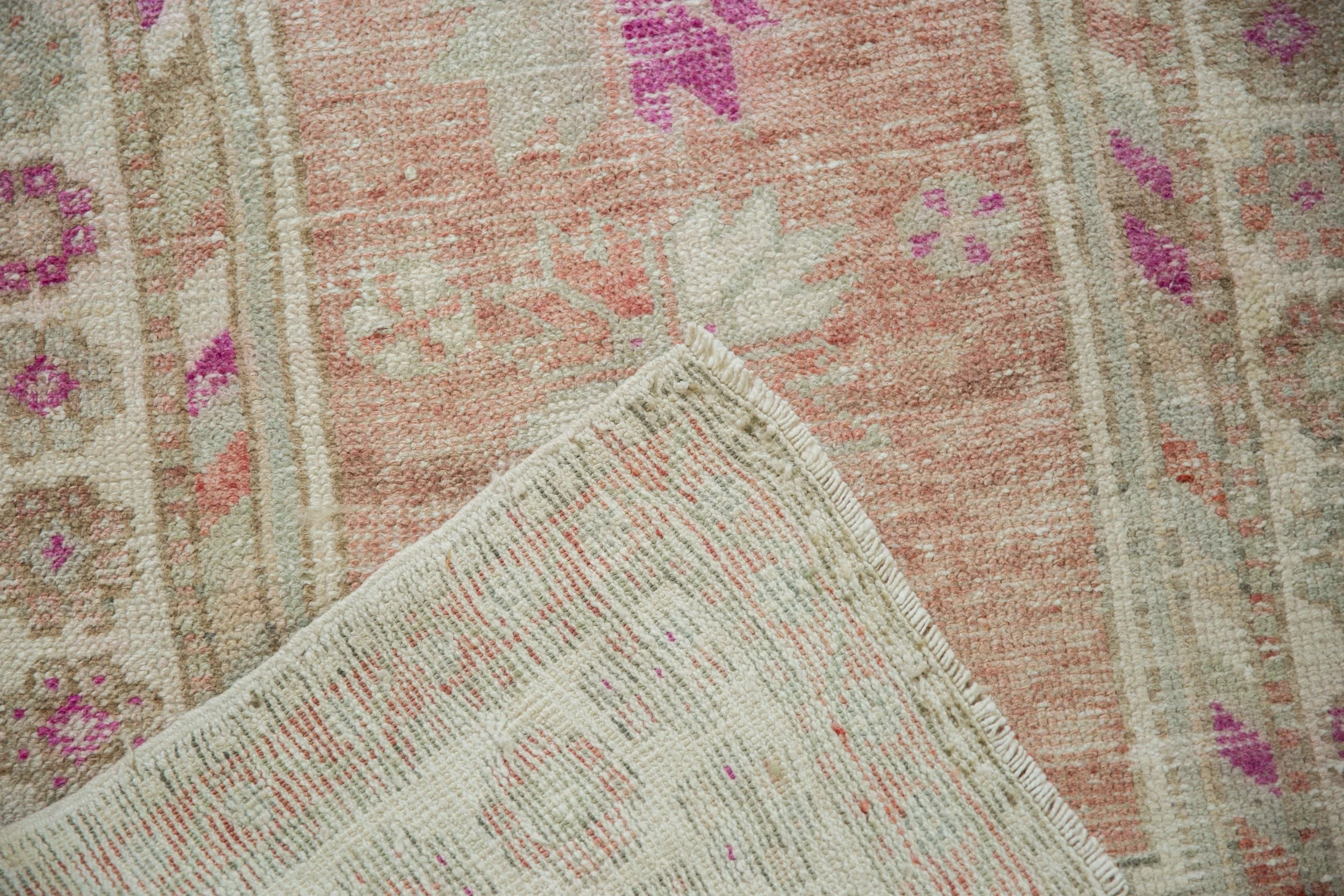 3x4.5 Vintage Distressed Oushak Rug - Image 9