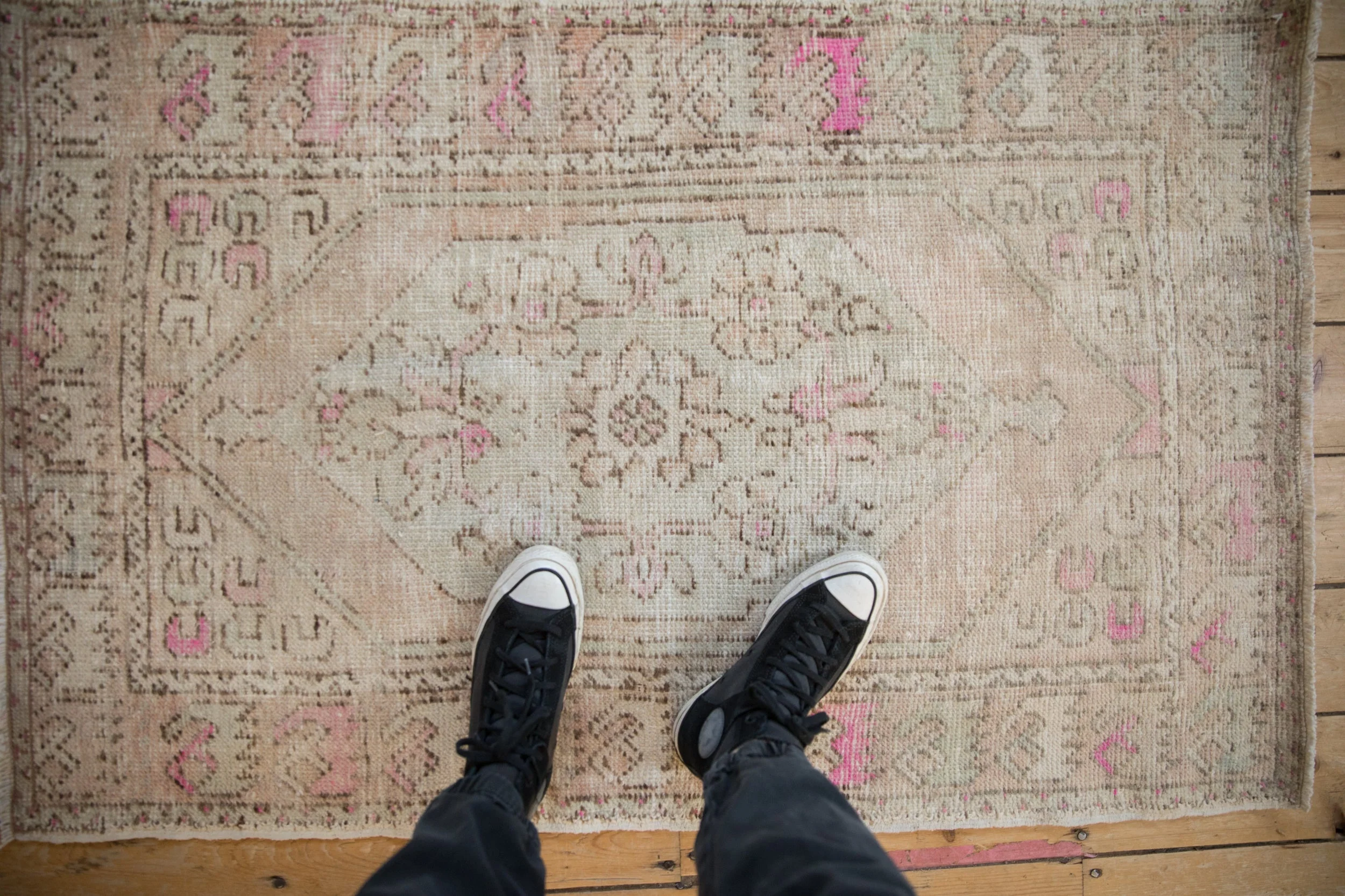3x4.5 Vintage Distressed Oushak Rug - Image 2