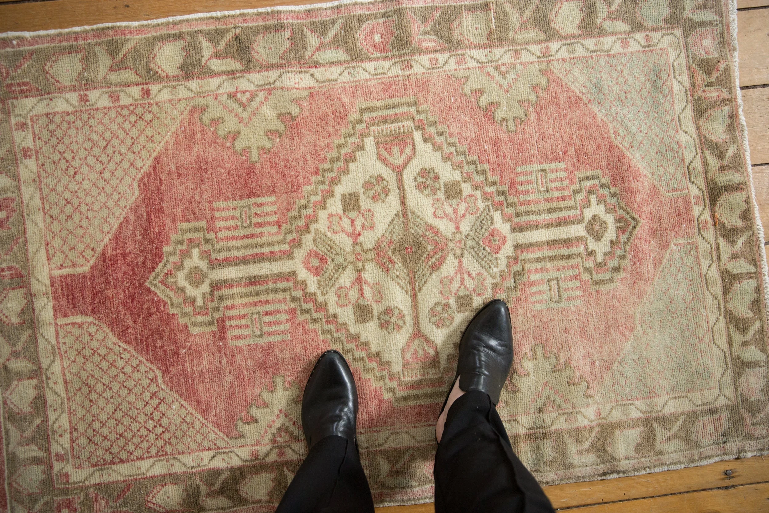 3x4.5 Vintage Distressed Oushak Rug - Image 2