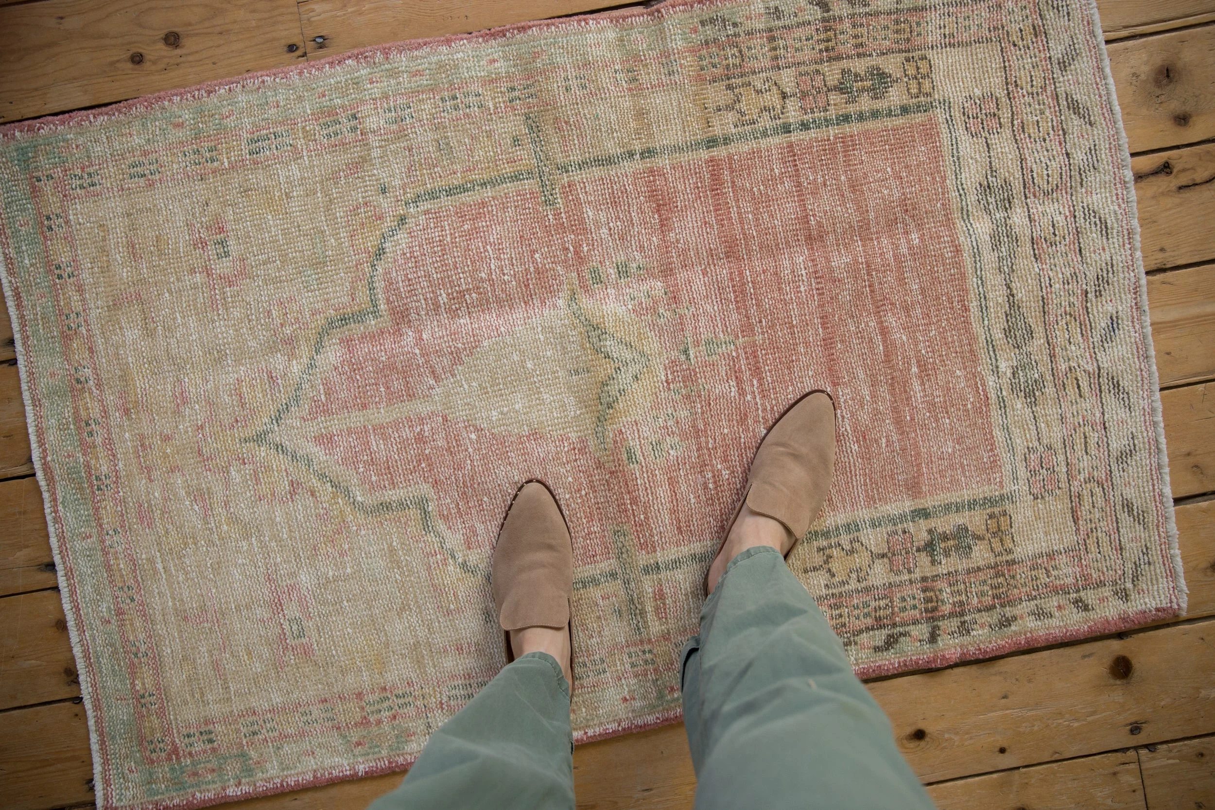 3x4.5 Vintage Distressed Oushak Rug - Image 2
