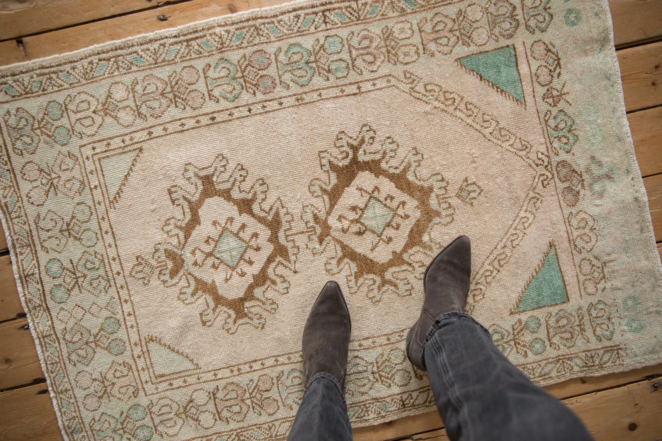 3x4.5 Vintage Distressed Oushak Rug - Image 2