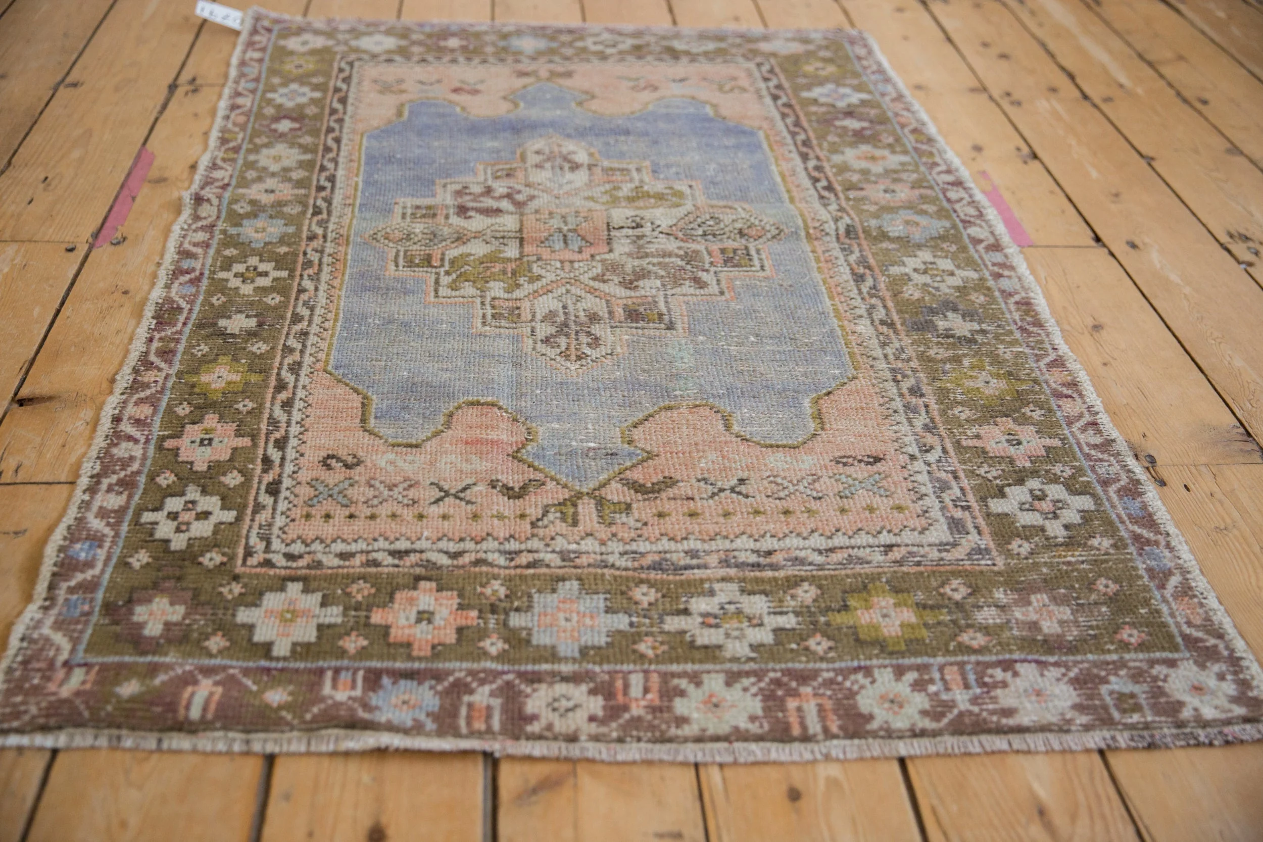 3x4.5 Vintage Distressed Oushak Rug - Image 4