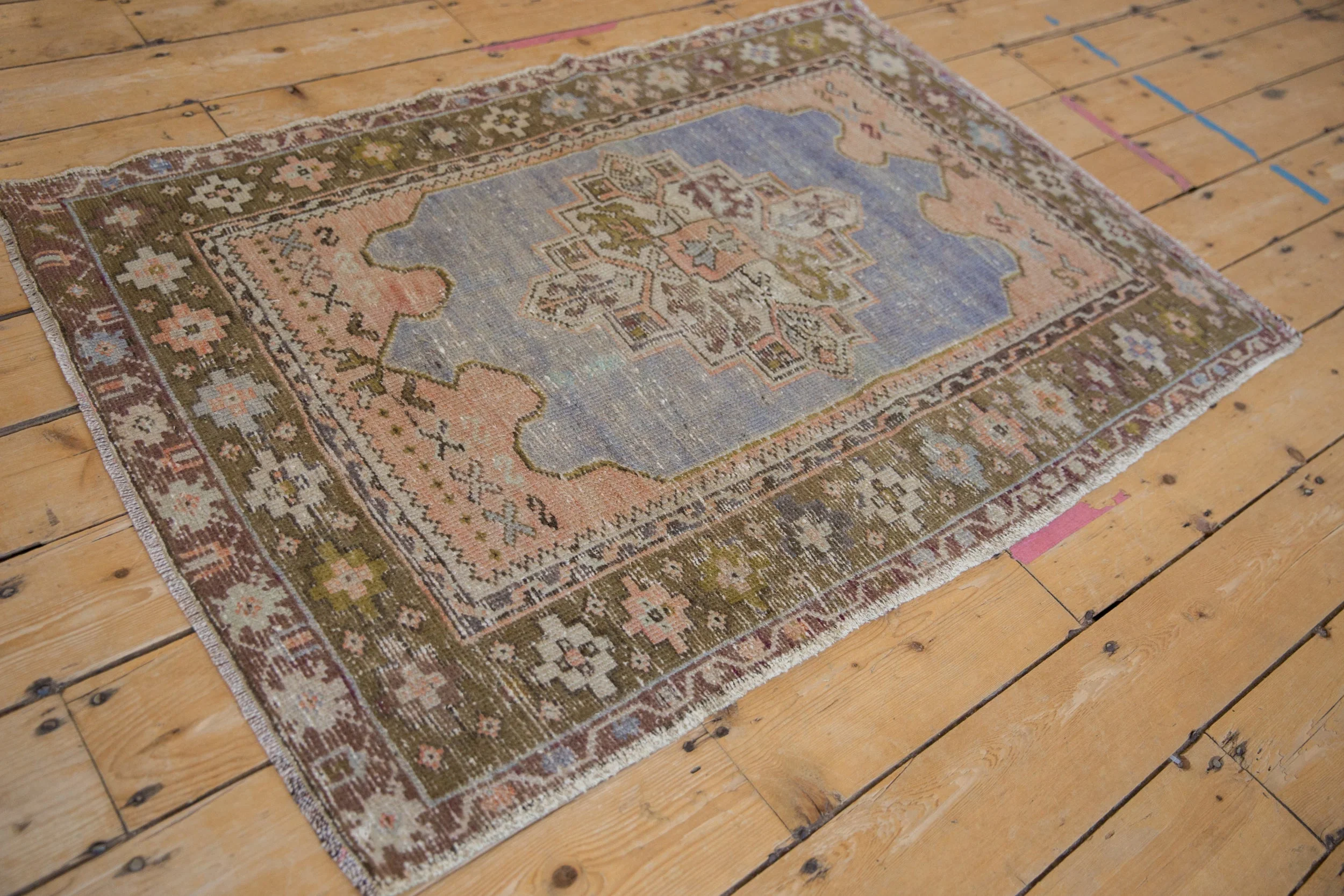 3x4.5 Vintage Distressed Oushak Rug - Image 6