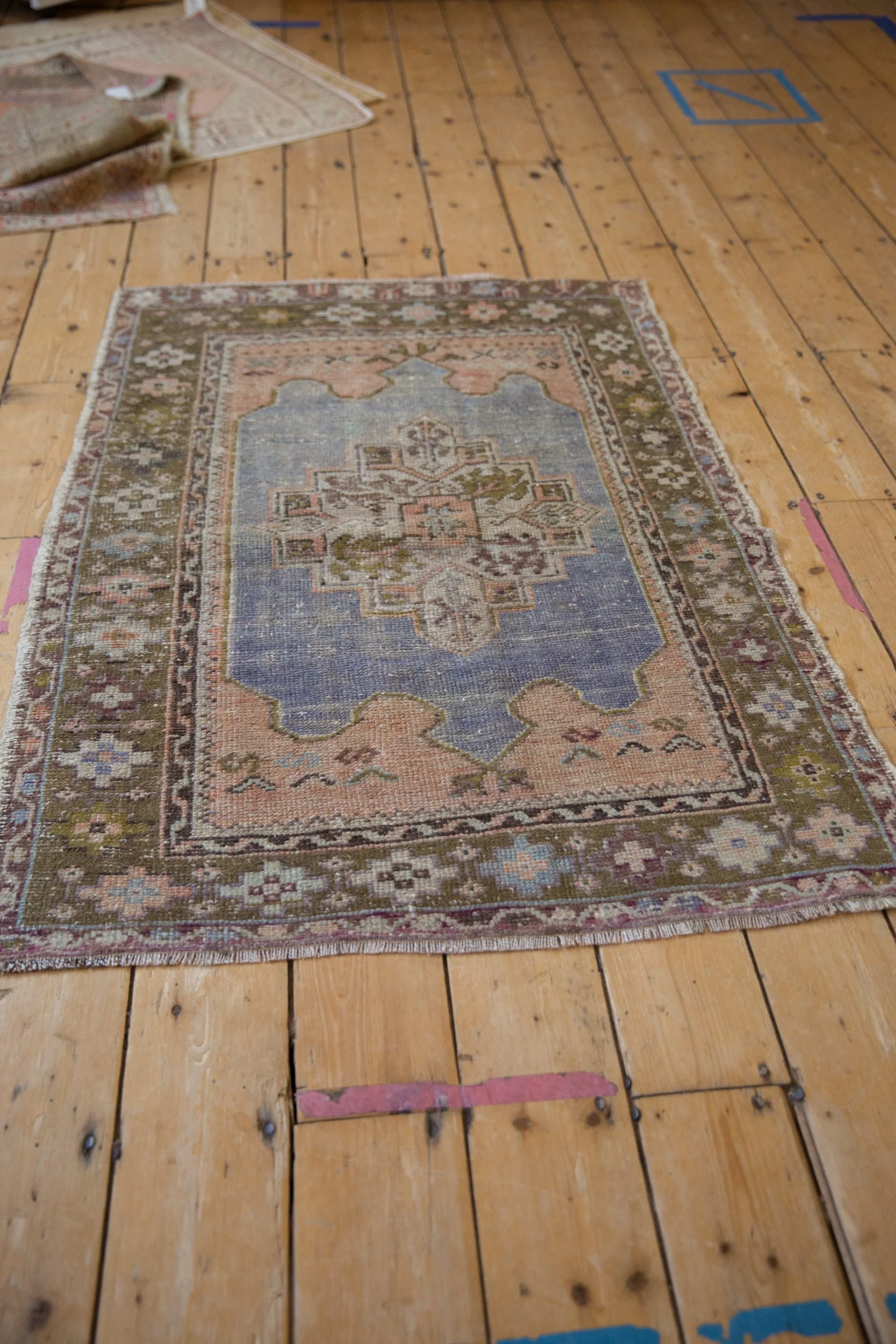 3x4.5 Vintage Distressed Oushak Rug - Image 7