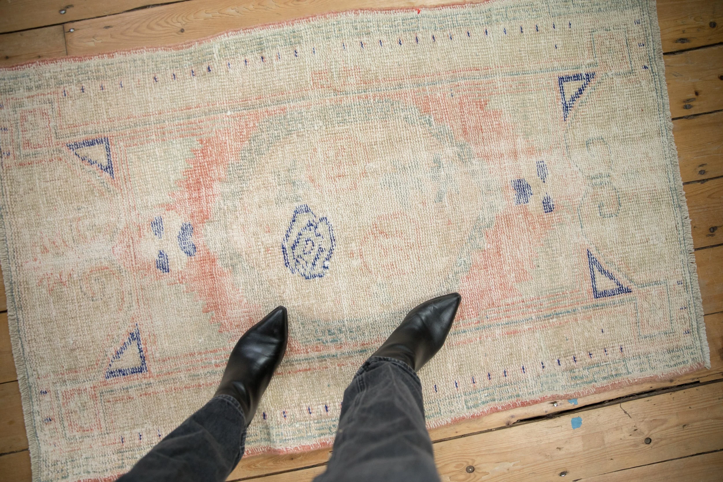 3x4.5 Vintage Distressed Oushak Rug - Image 2