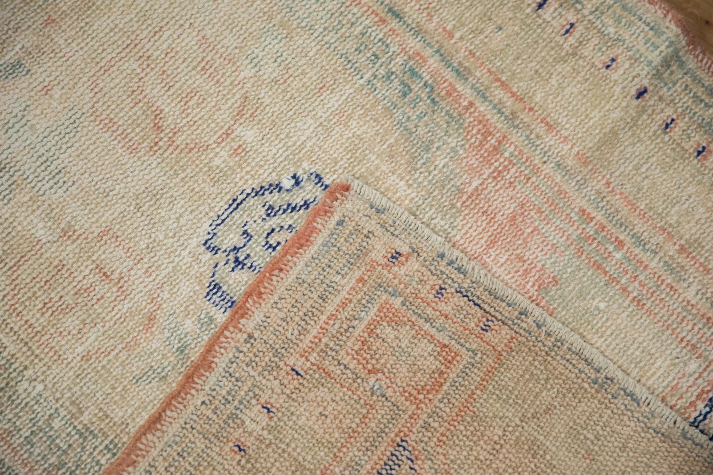 3x4.5 Vintage Distressed Oushak Rug - Image 9