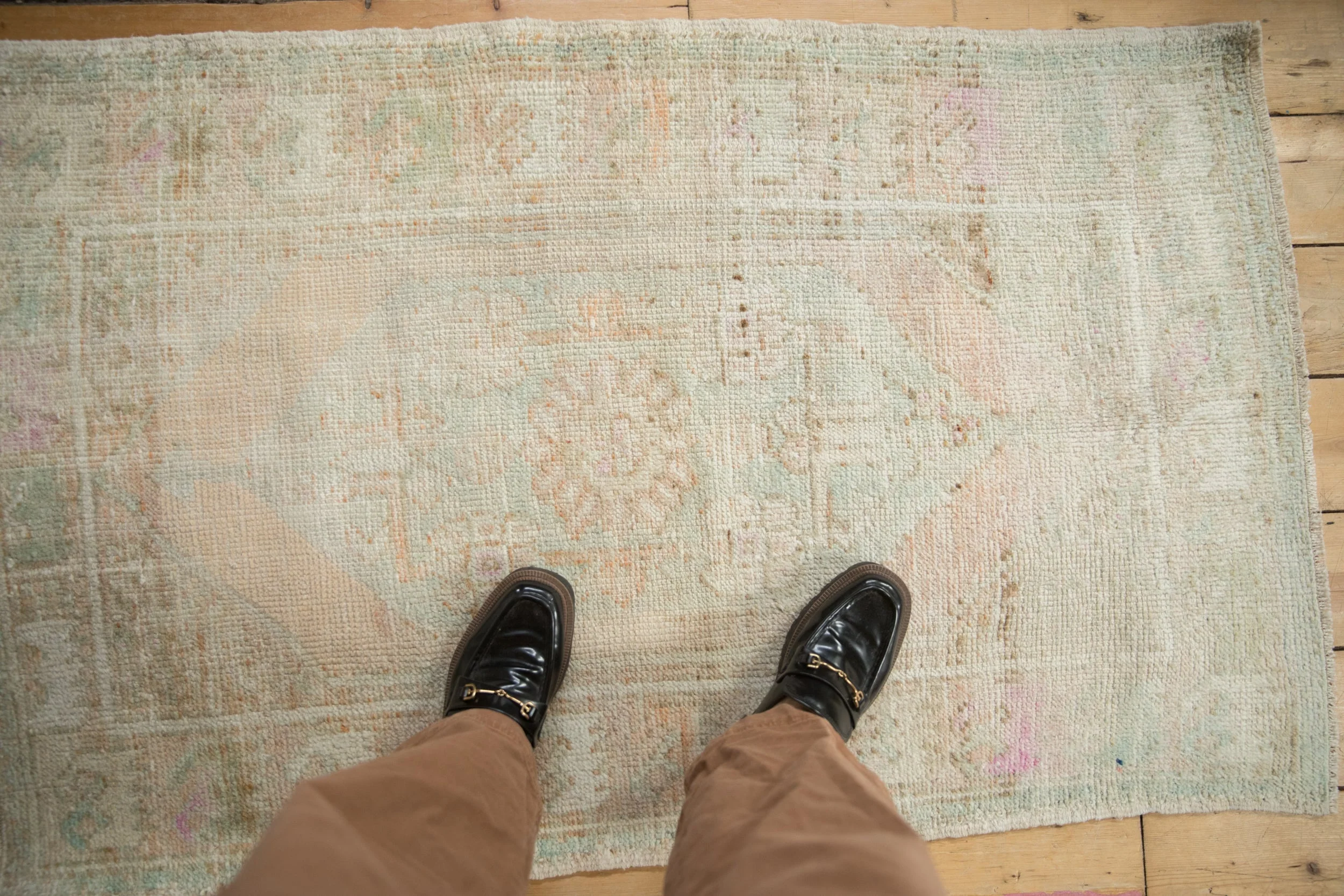 3x4.5 Vintage Distressed Oushak Rug - Image 2