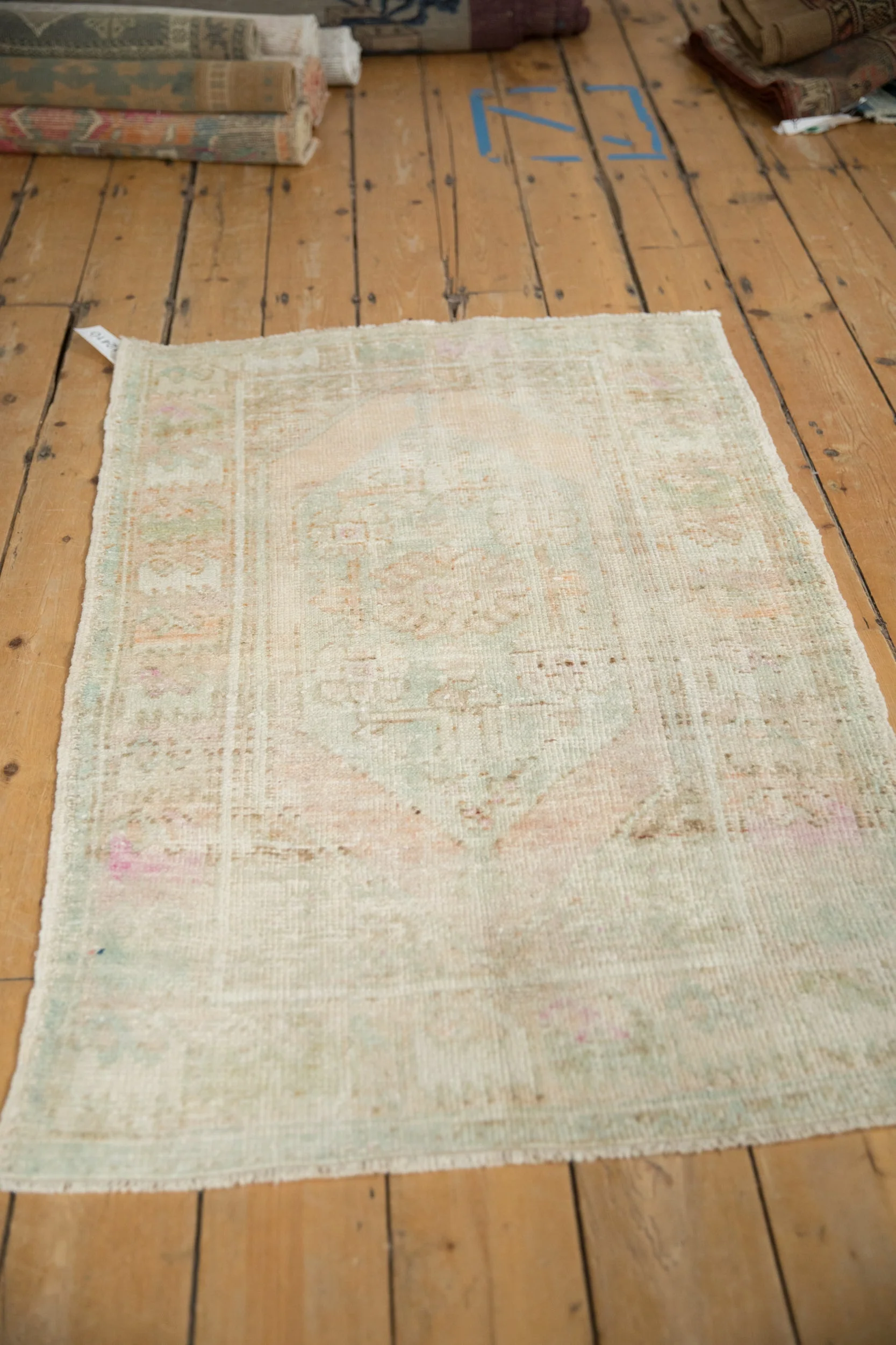 3x4.5 Vintage Distressed Oushak Rug - Image 4