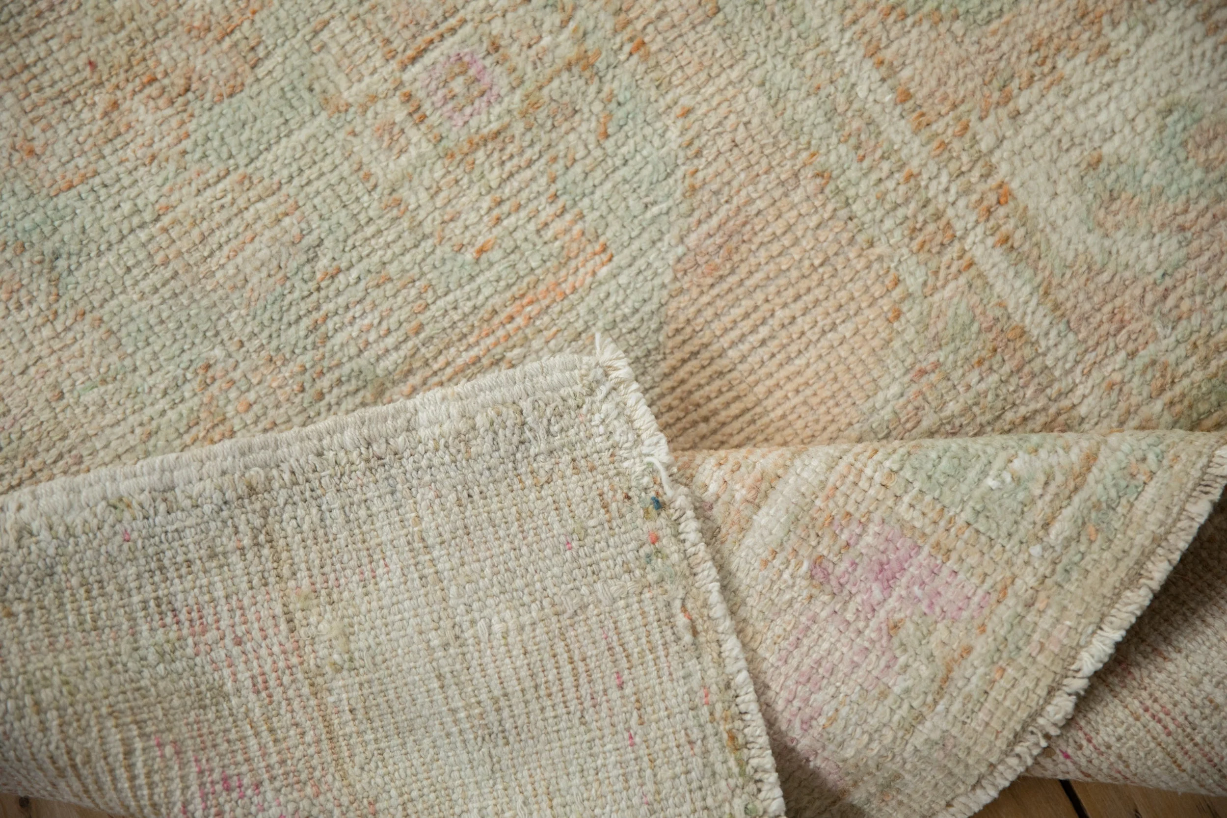 3x4.5 Vintage Distressed Oushak Rug - Image 9
