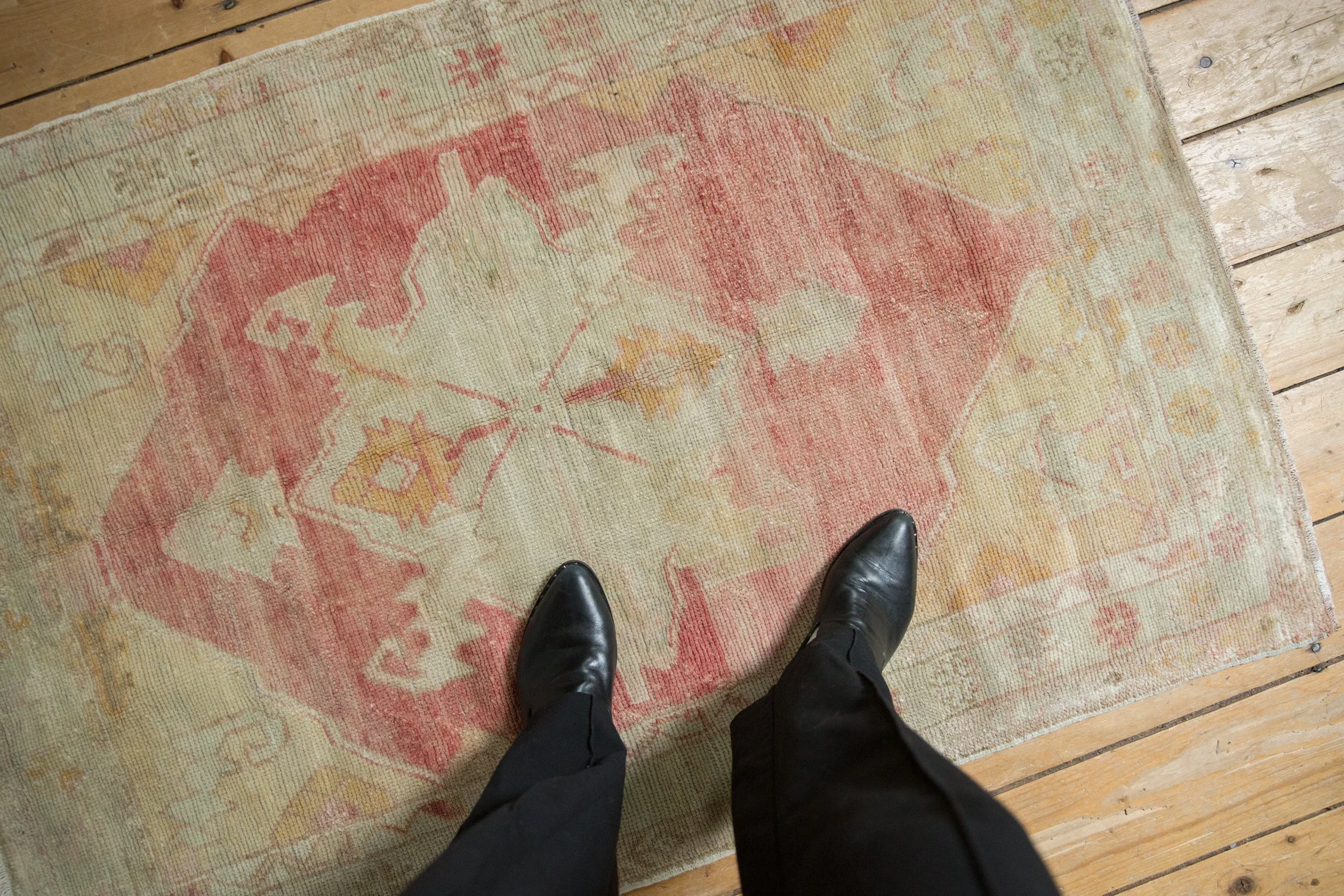 3x4.5 Vintage Distressed Oushak Rug - Image 2
