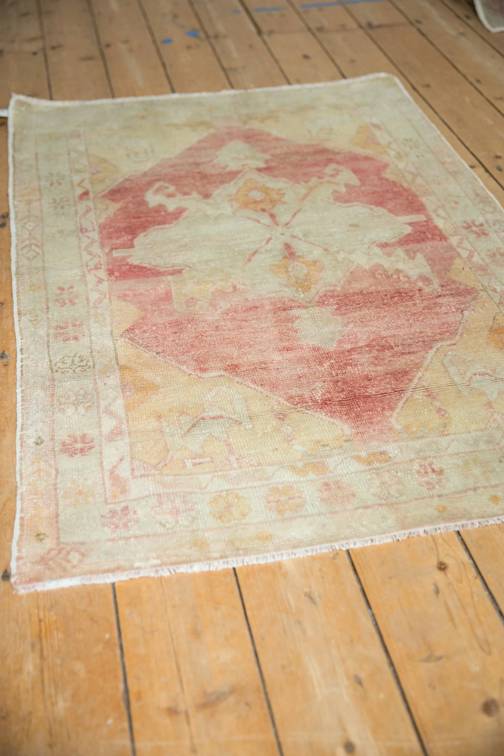 3x4.5 Vintage Distressed Oushak Rug - Image 4