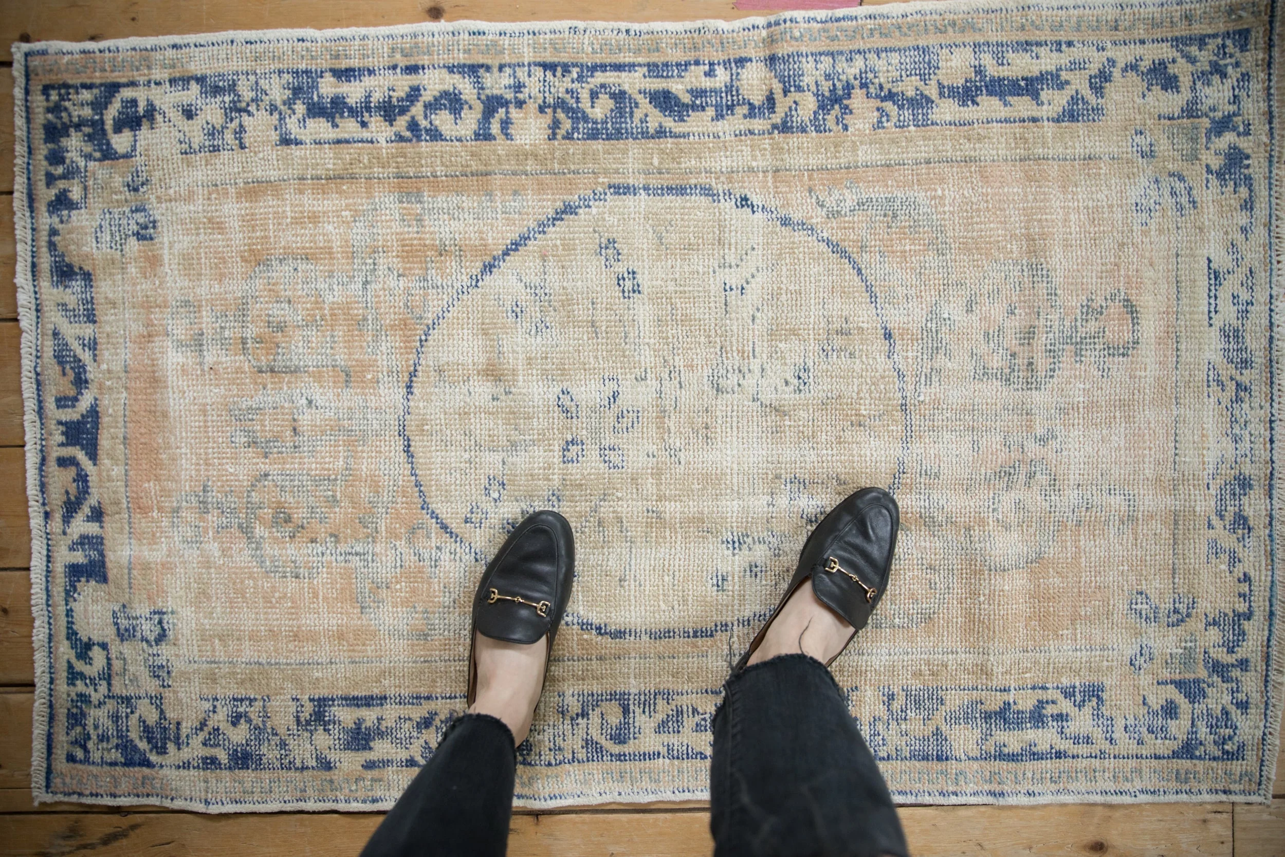 3x4.5 Vintage Distressed Oushak Rug - Image 2