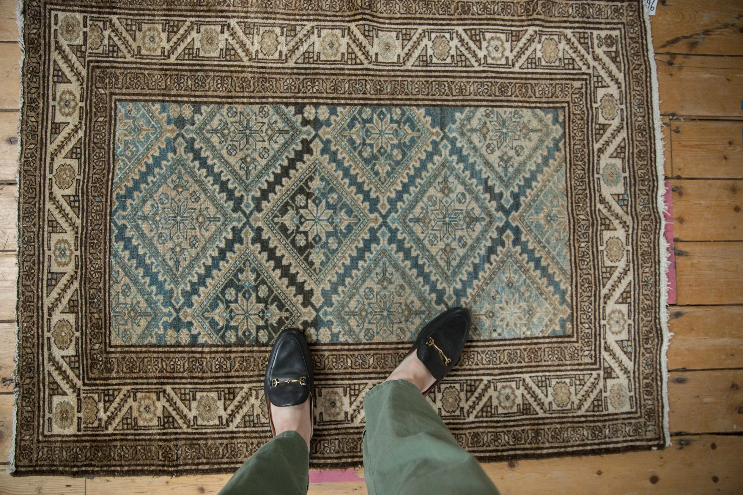 3x4.5 Vintage Fine Distressed Malayer Rug - Image 2