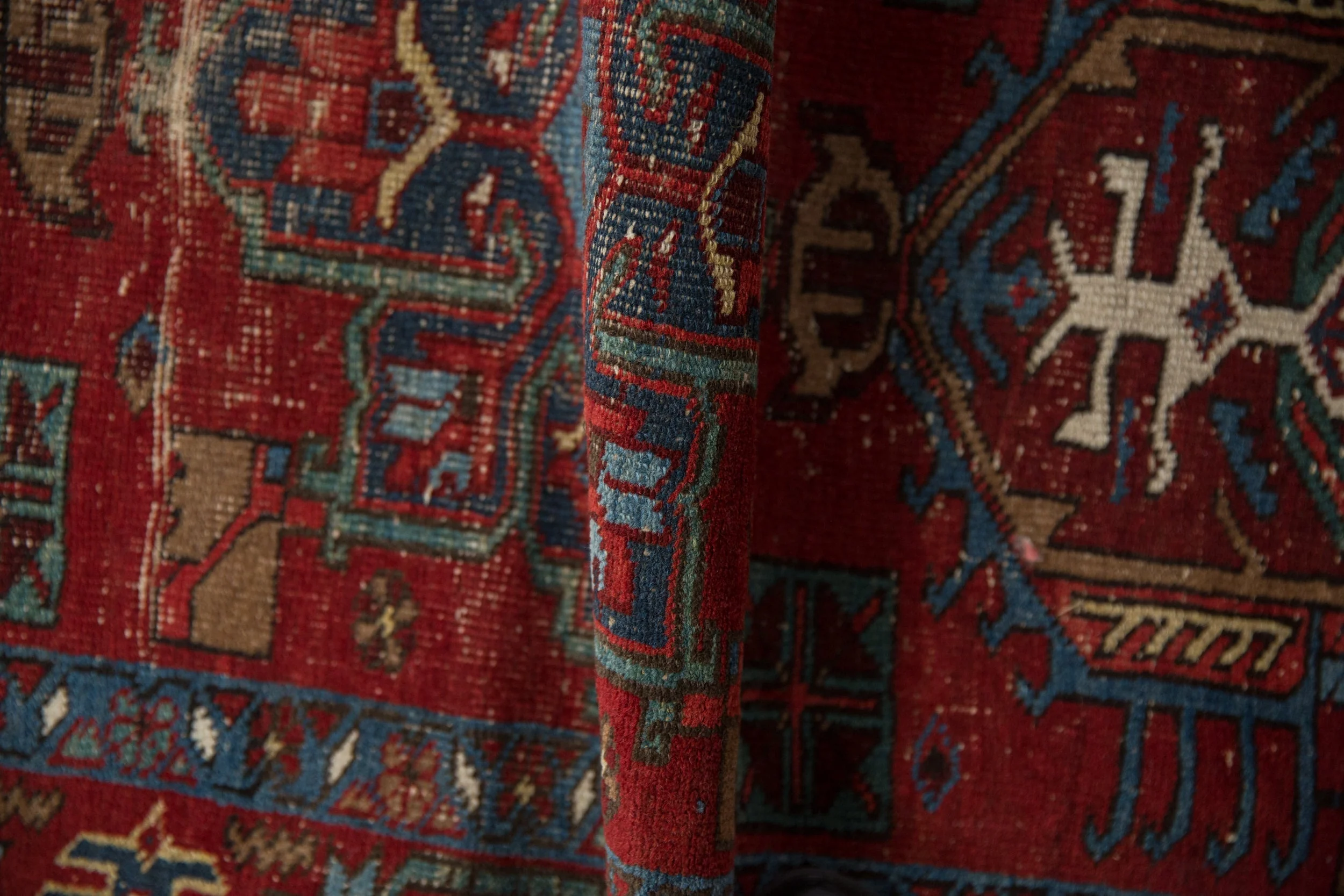 3x4.5 Vintage Fine Karaja Rug - Image 7