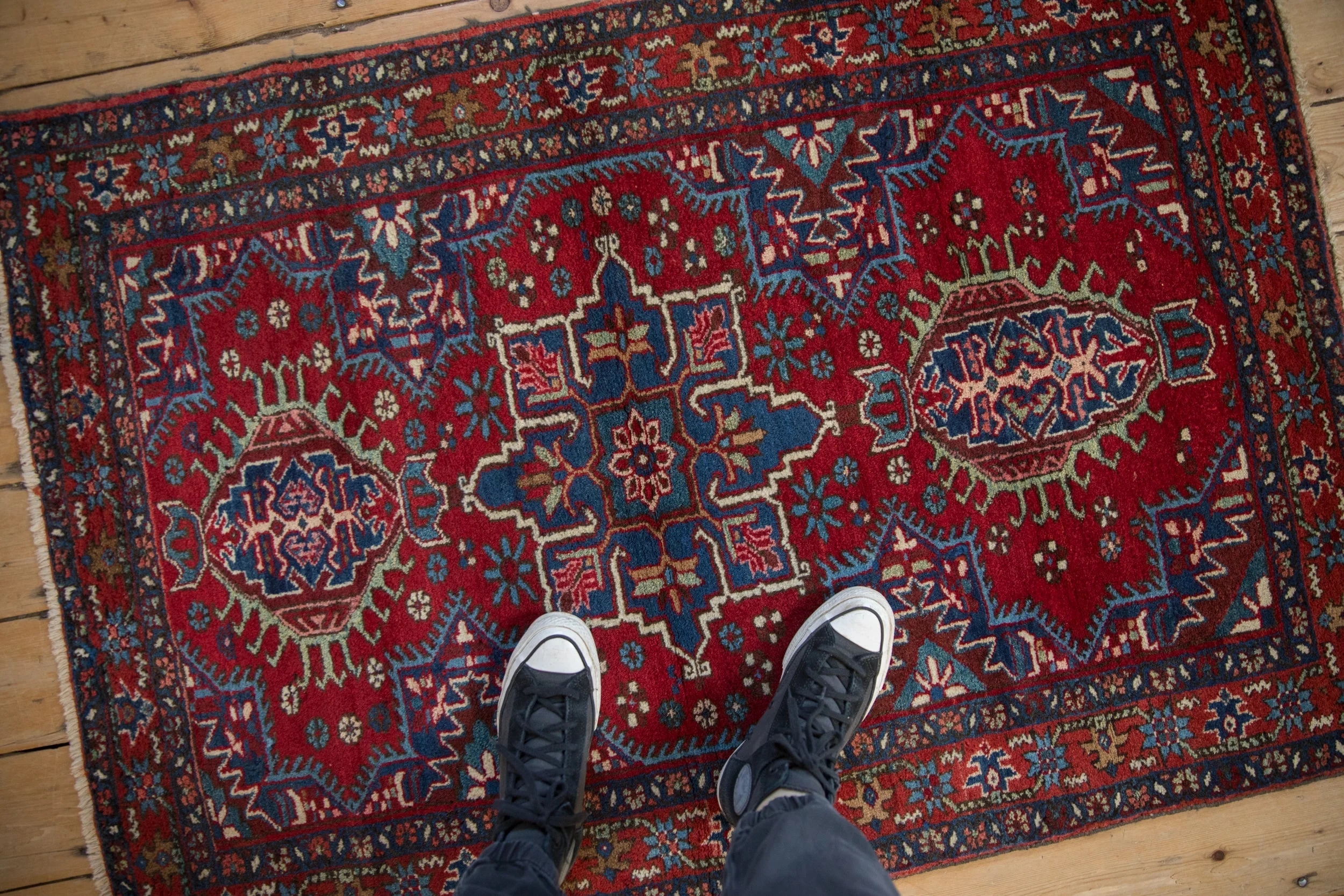 3x4.5 Vintage Fine Karaja Rug - Image 2
