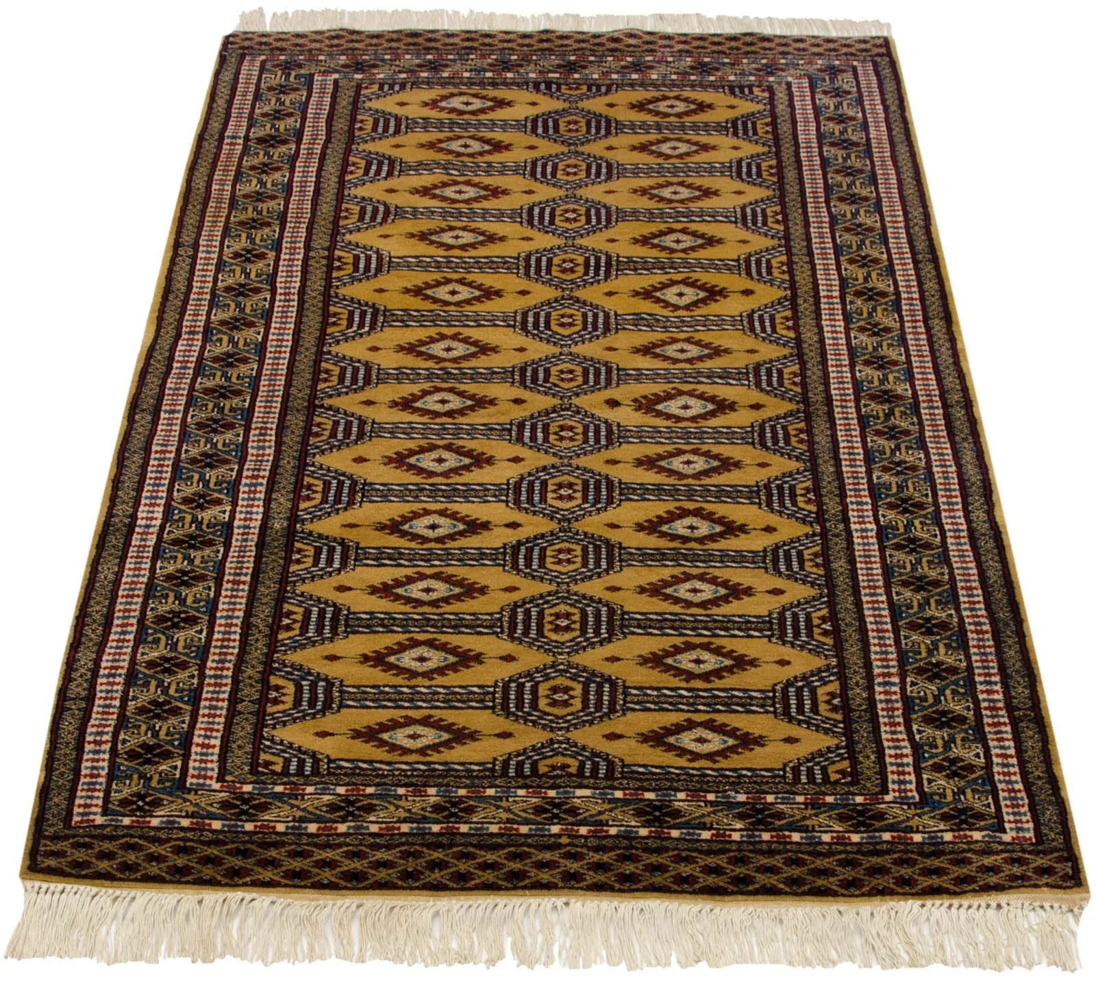 3x4.5 Vintage Fine Pakistani Turkmen Design Rug - Image 2