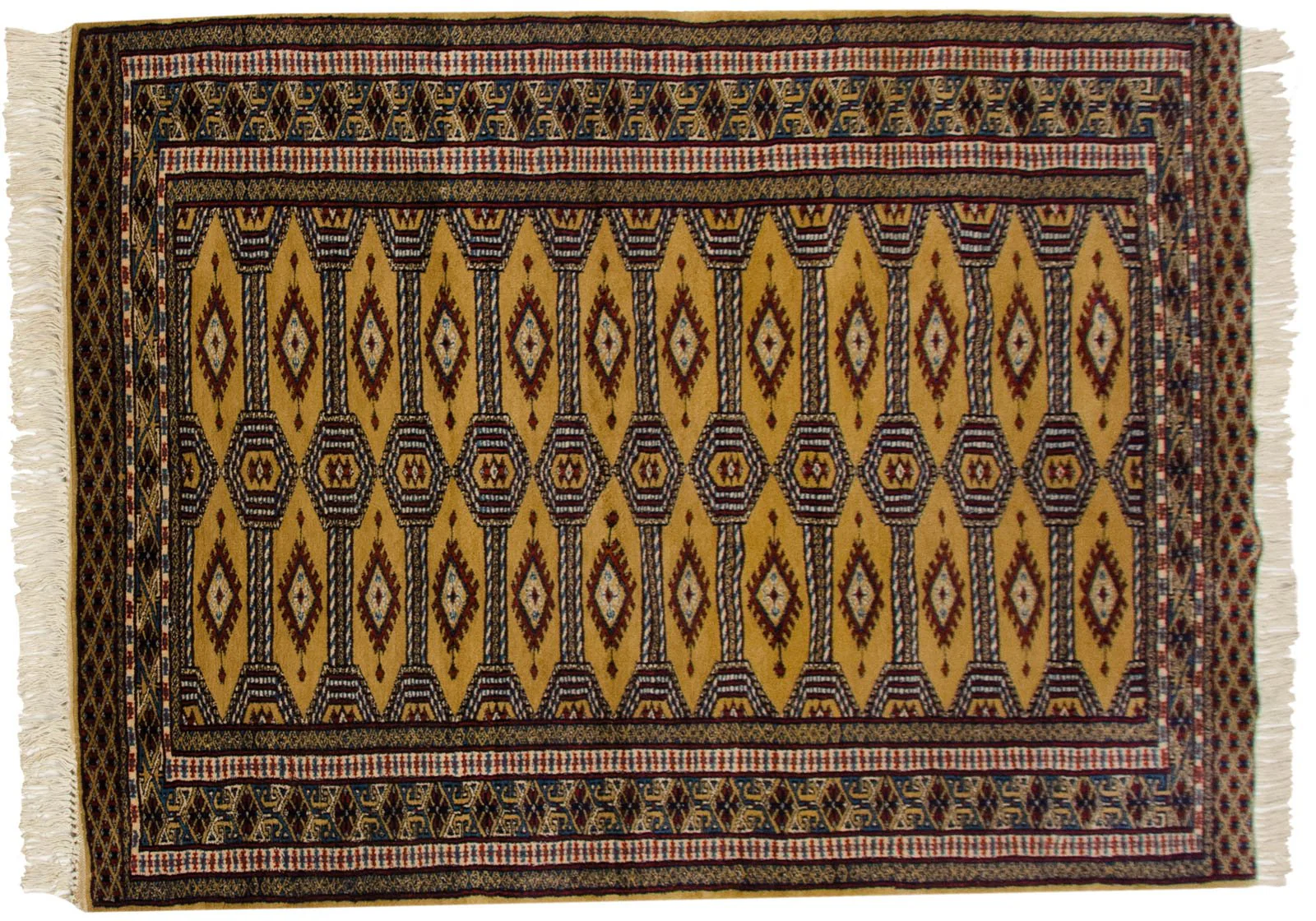 3x4.5 Vintage Fine Pakistani Turkmen Design Rug - Image 3