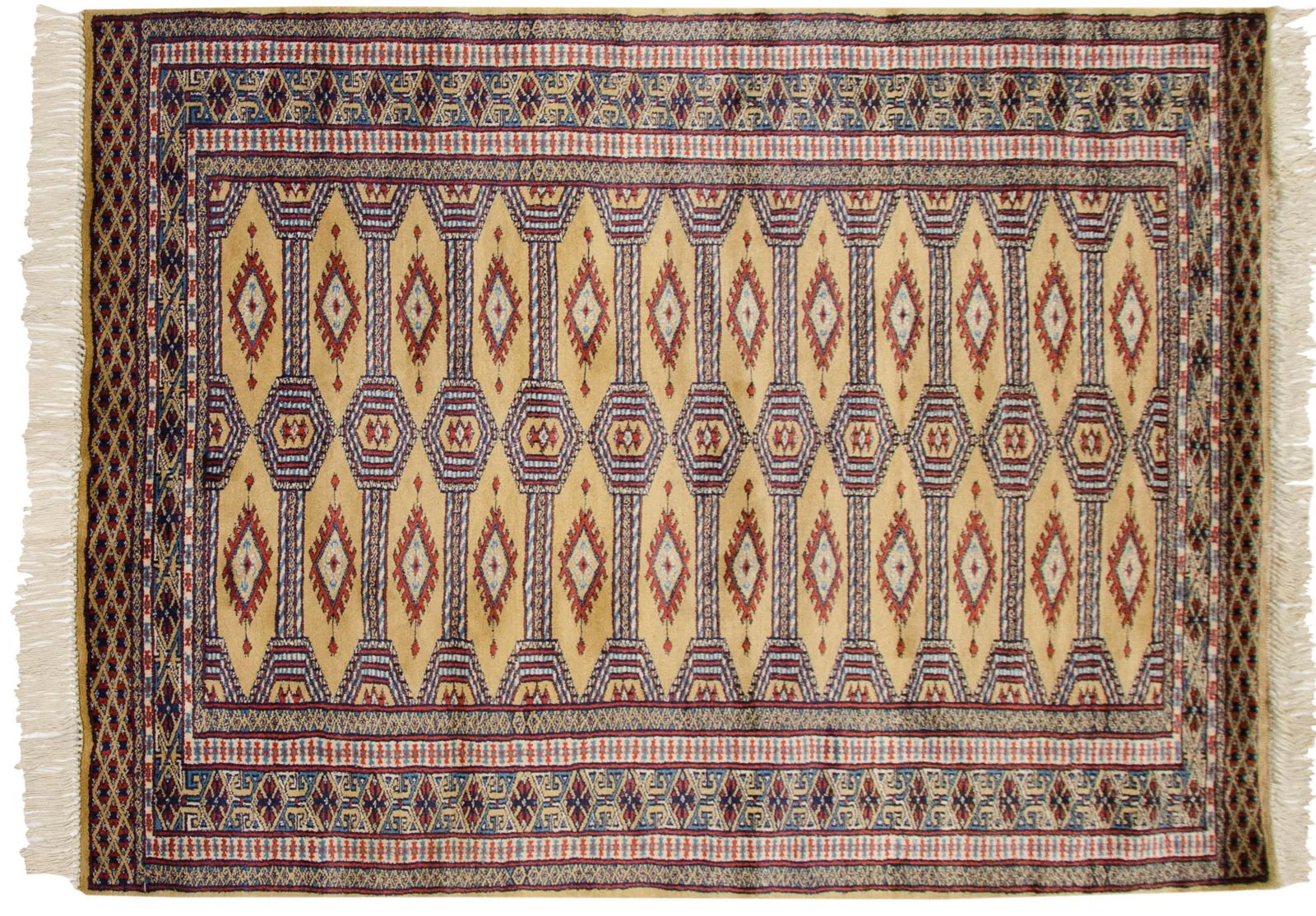 3x4.5 Vintage Fine Pakistani Turkmen Design Rug - Image 5
