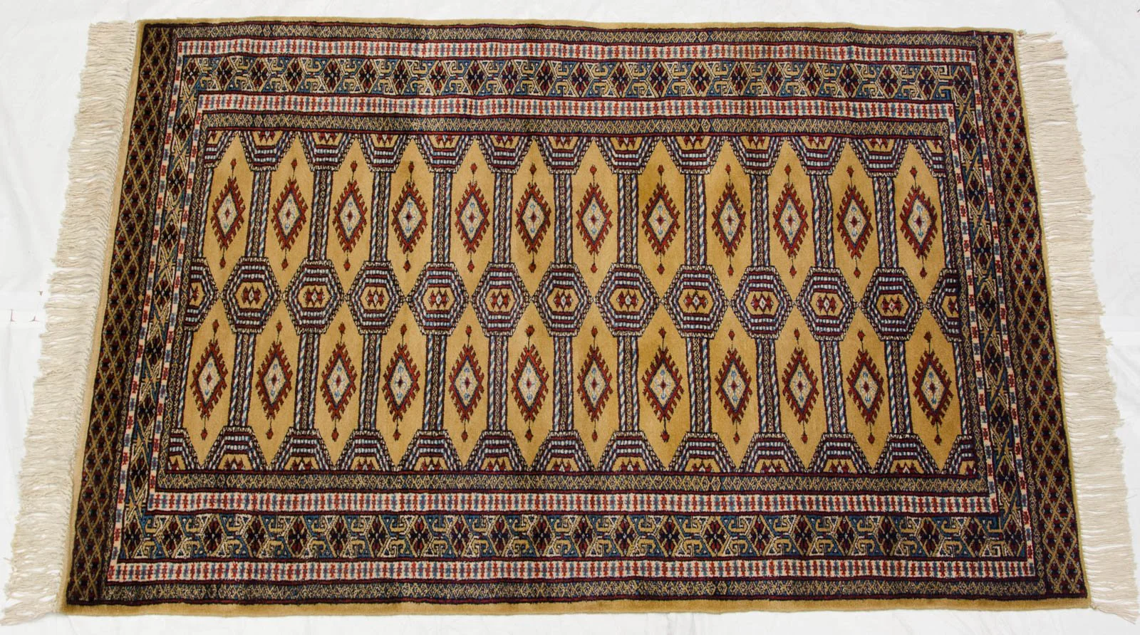 3x4.5 Vintage Fine Pakistani Turkmen Design Rug - Image 7