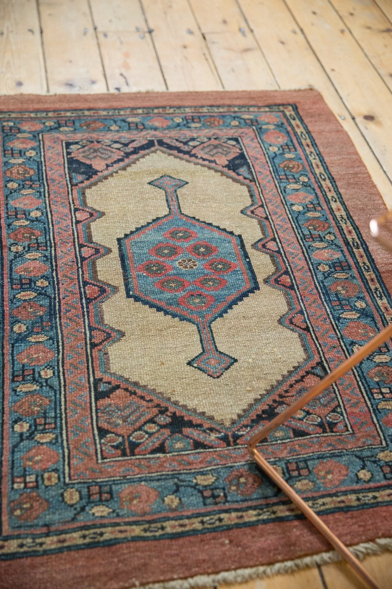 3x4 Antique Camel Hair Serab Square Rug - Image 10
