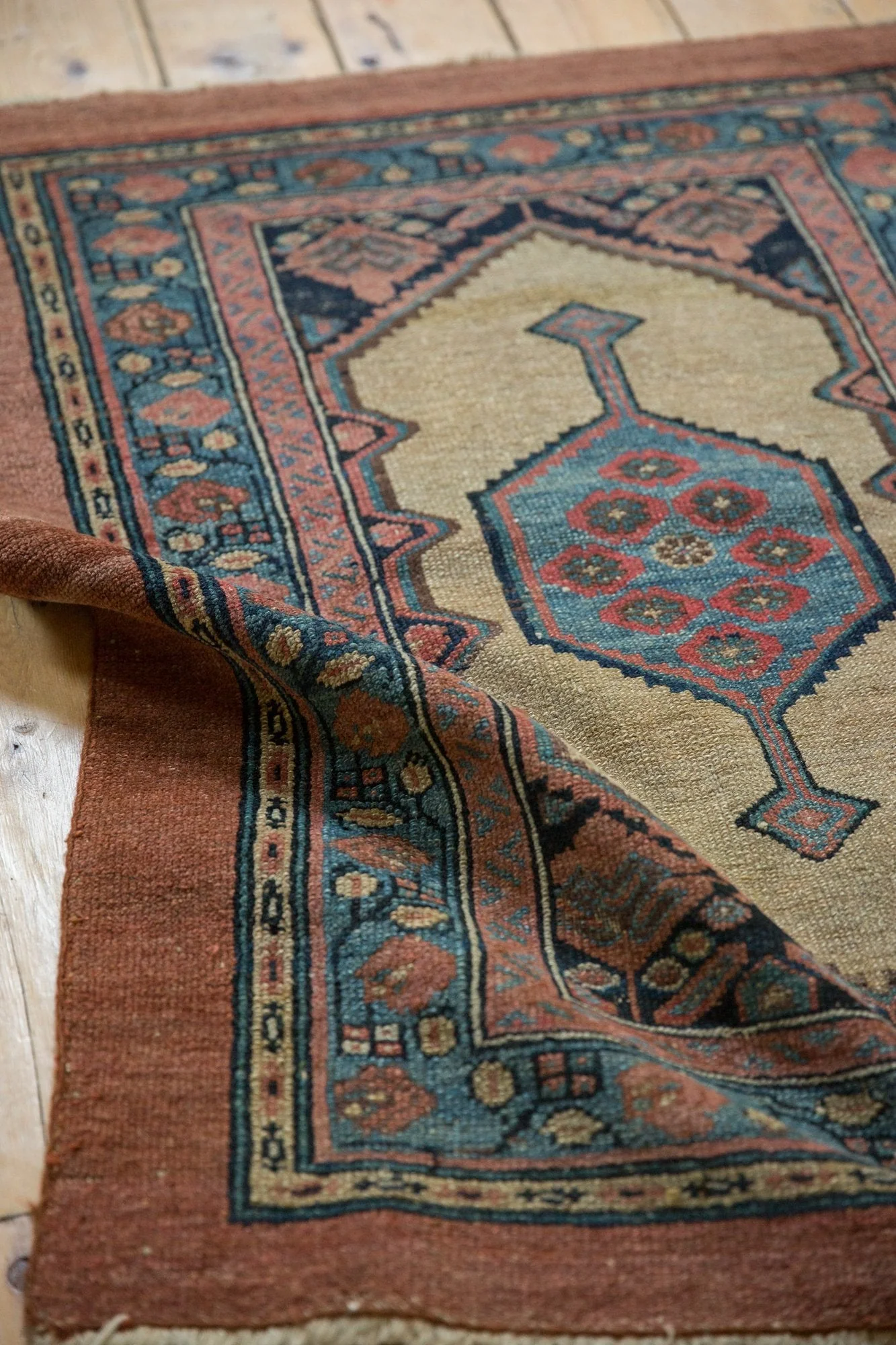 3x4 Antique Camel Hair Serab Square Rug - Image 11