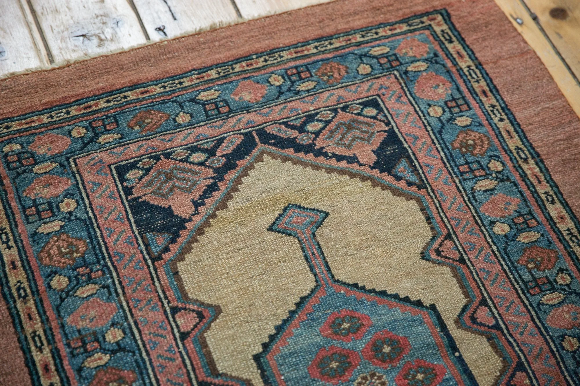 3x4 Antique Camel Hair Serab Square Rug - Image 12