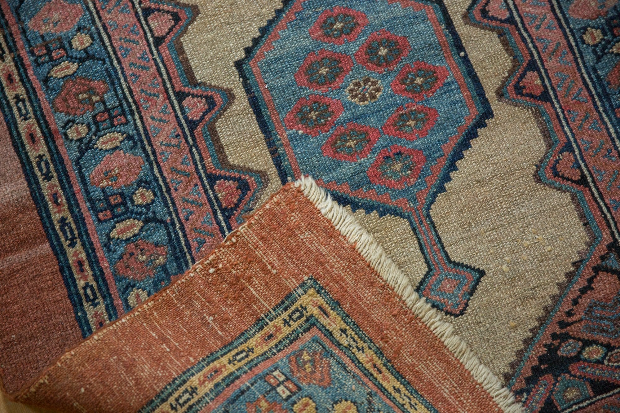 3x4 Antique Camel Hair Serab Square Rug - Image 13