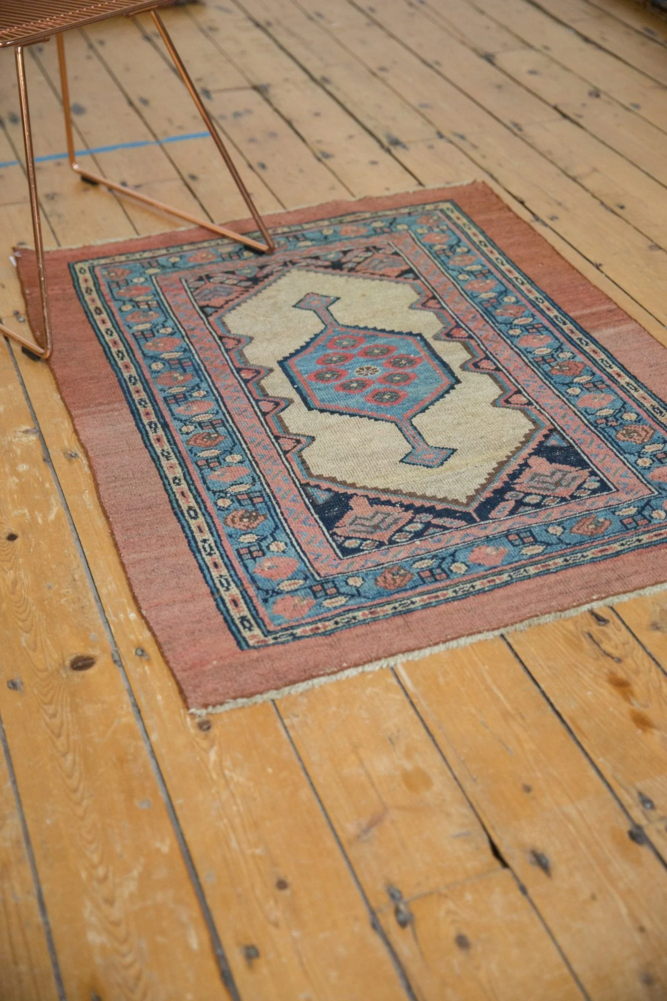 3x4 Antique Camel Hair Serab Square Rug - Image 5