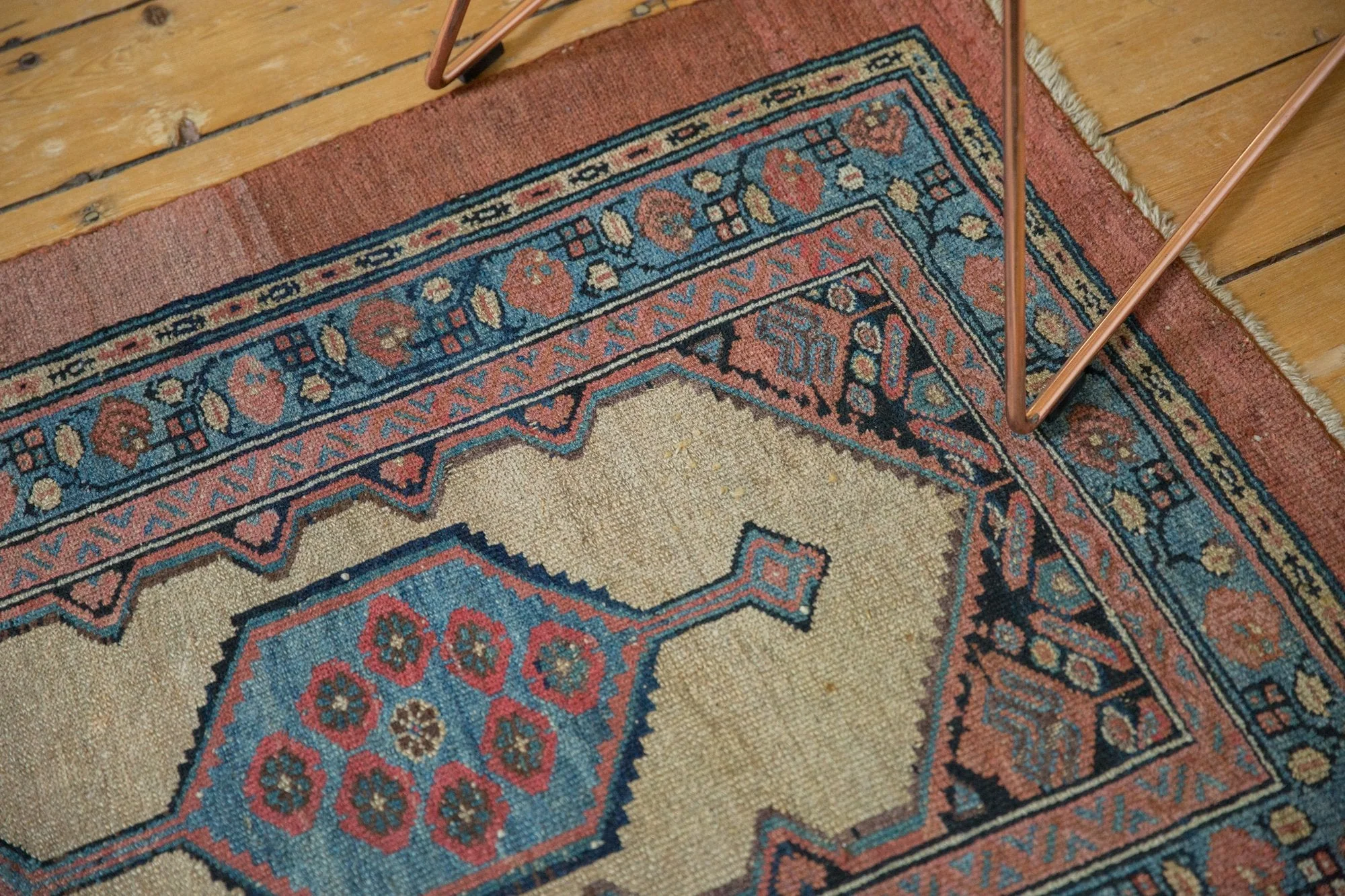 3x4 Antique Camel Hair Serab Square Rug - Image 7