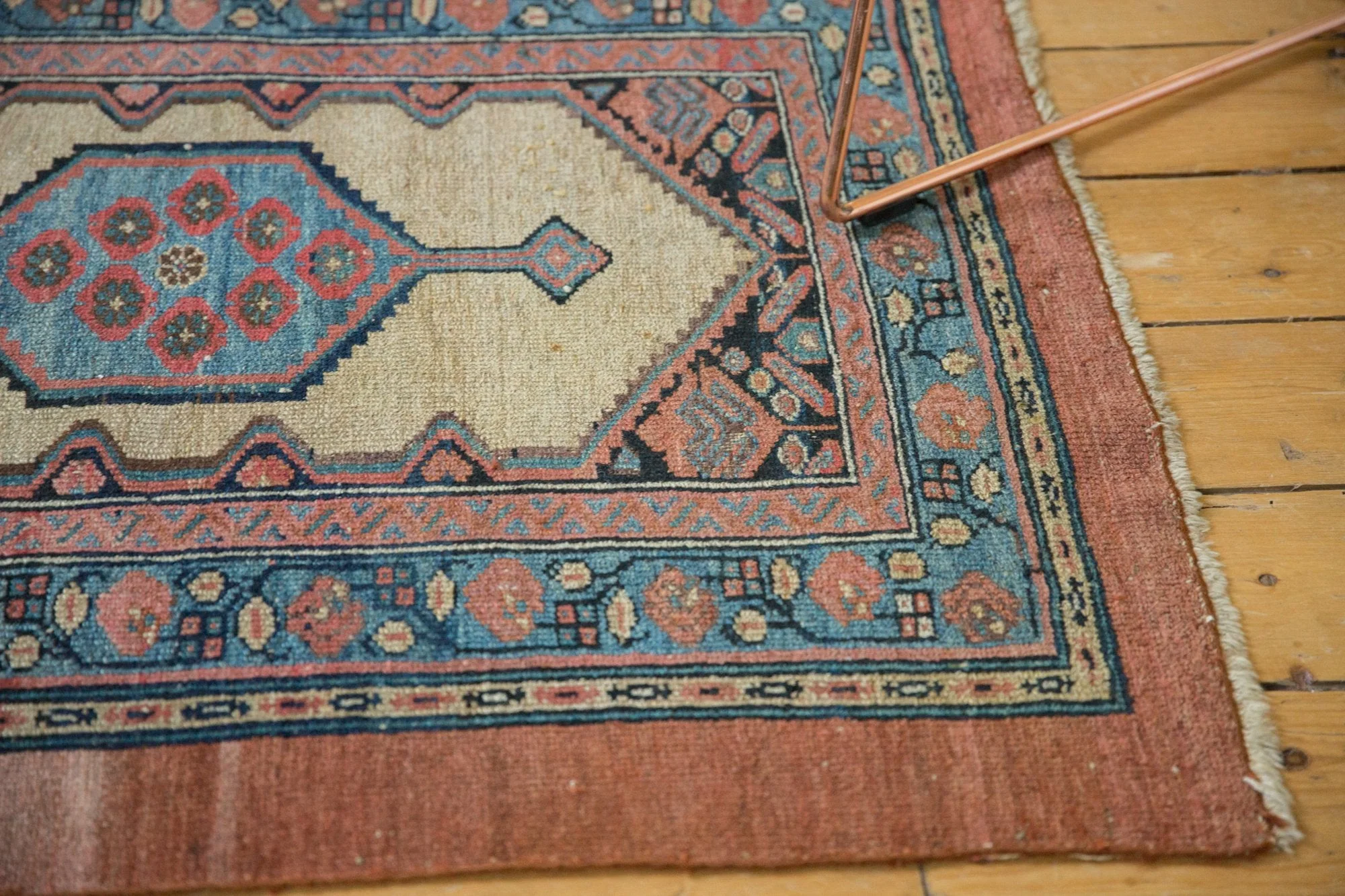 3x4 Antique Camel Hair Serab Square Rug - Image 9