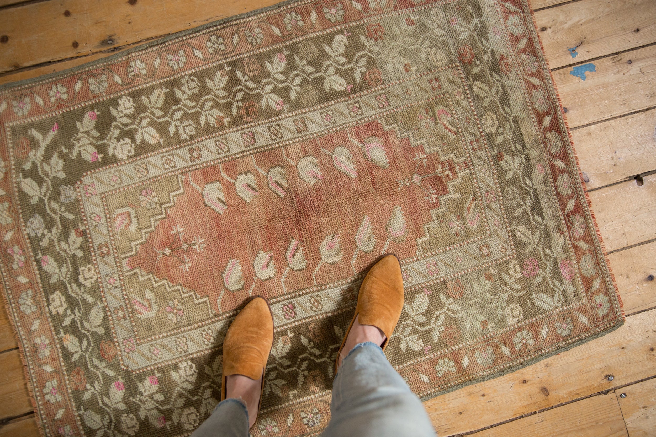 3x4 Vintage Distressed Melas Square Rug - Image 2
