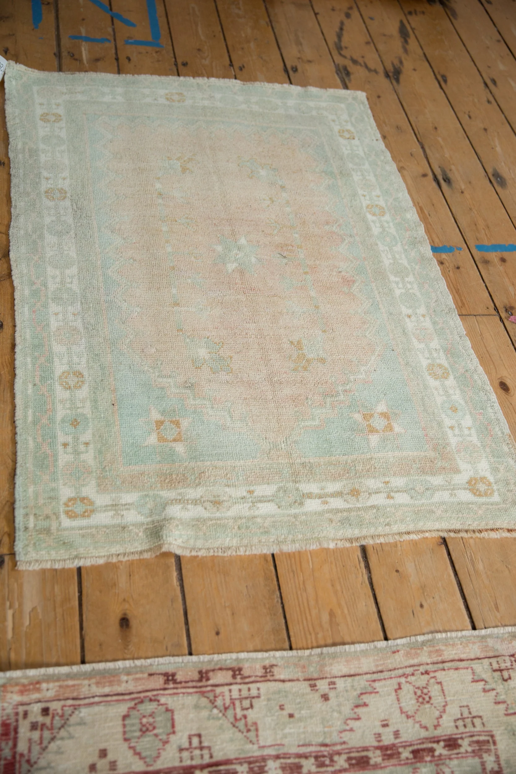 3x4 Vintage Distressed Oushak Square Rug - Image 4