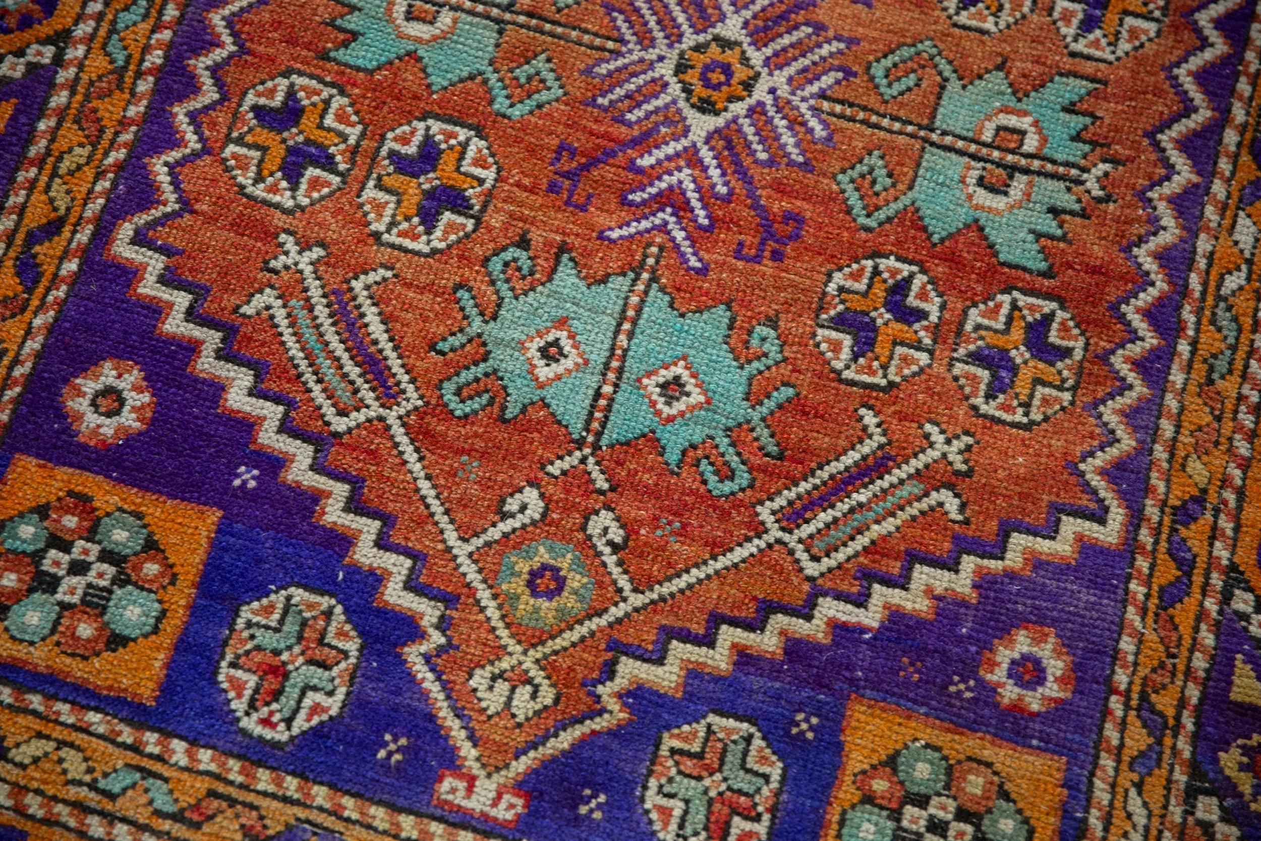 3x4 Vintage Distressed Oushak Square Rug - Image 7