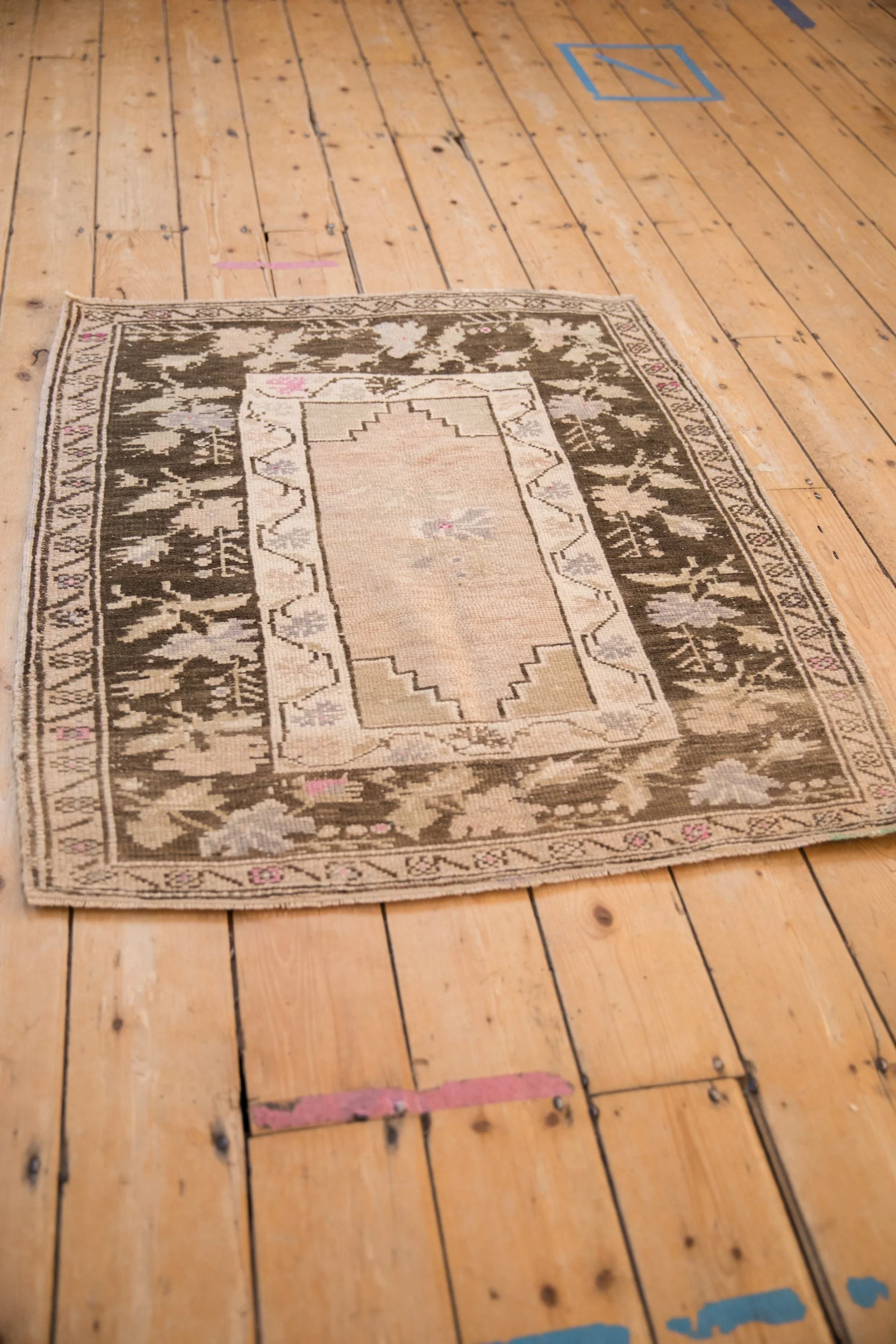 3x4 Vintage Distressed Oushak Square Rug - Image 6