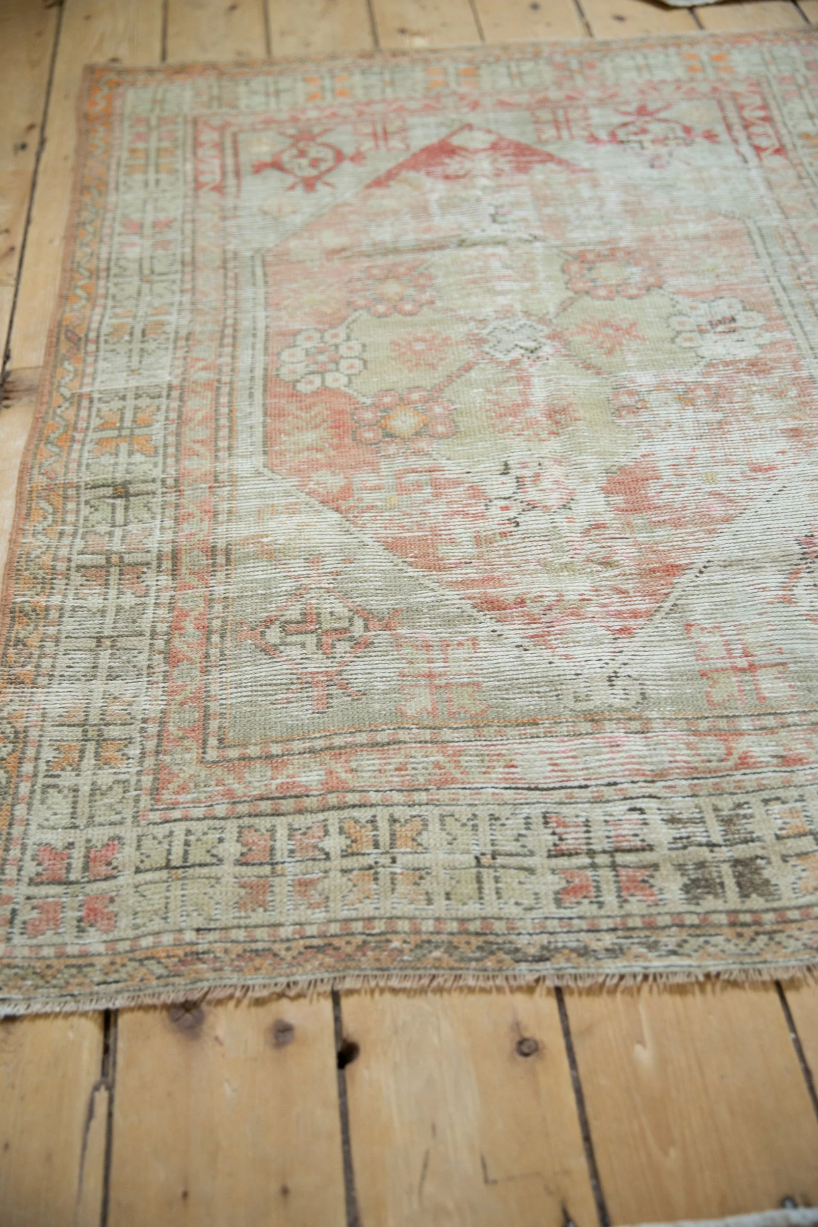 3x4 Vintage Distressed Oushak Square Rug - Image 7