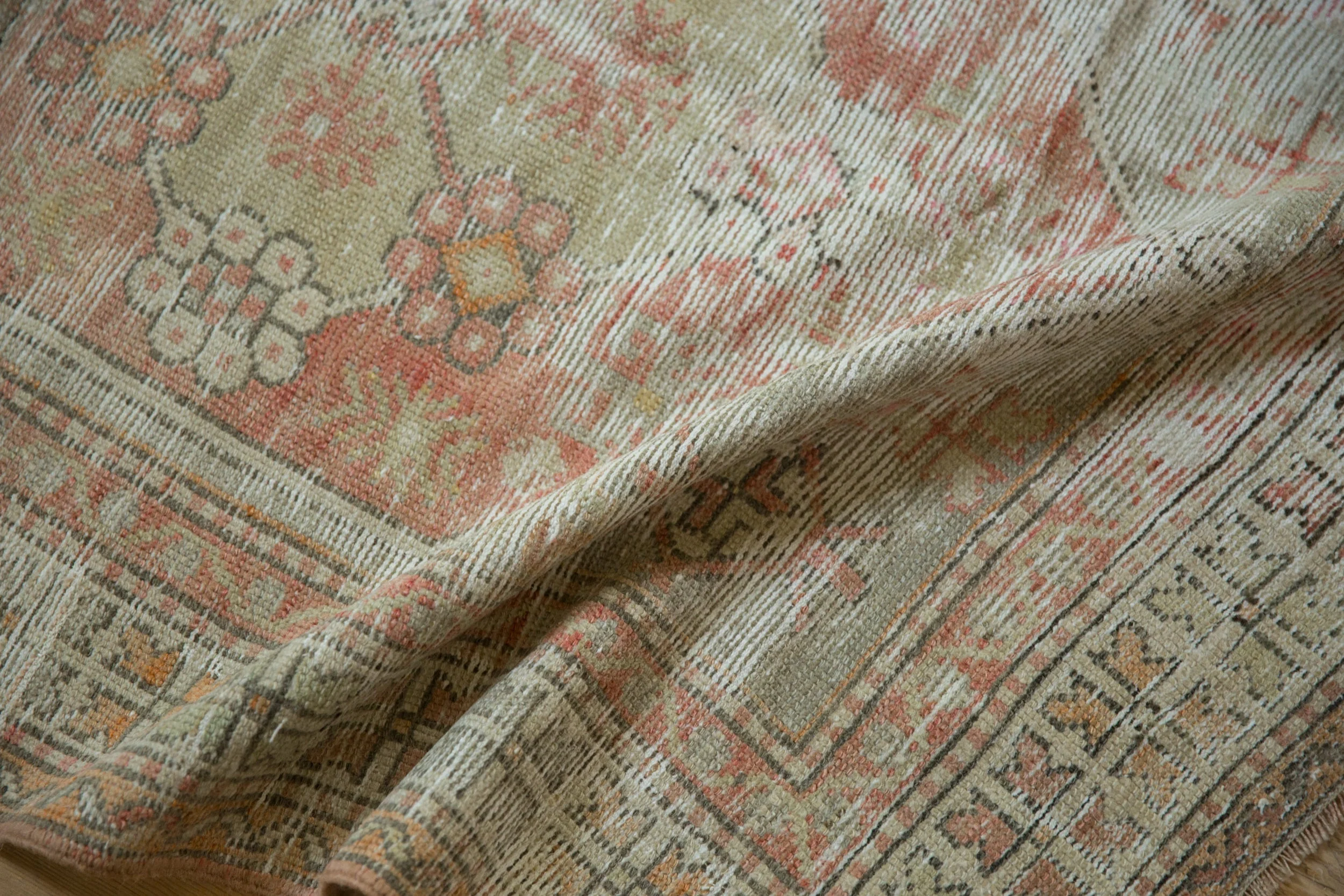 3x4 Vintage Distressed Oushak Square Rug - Image 9