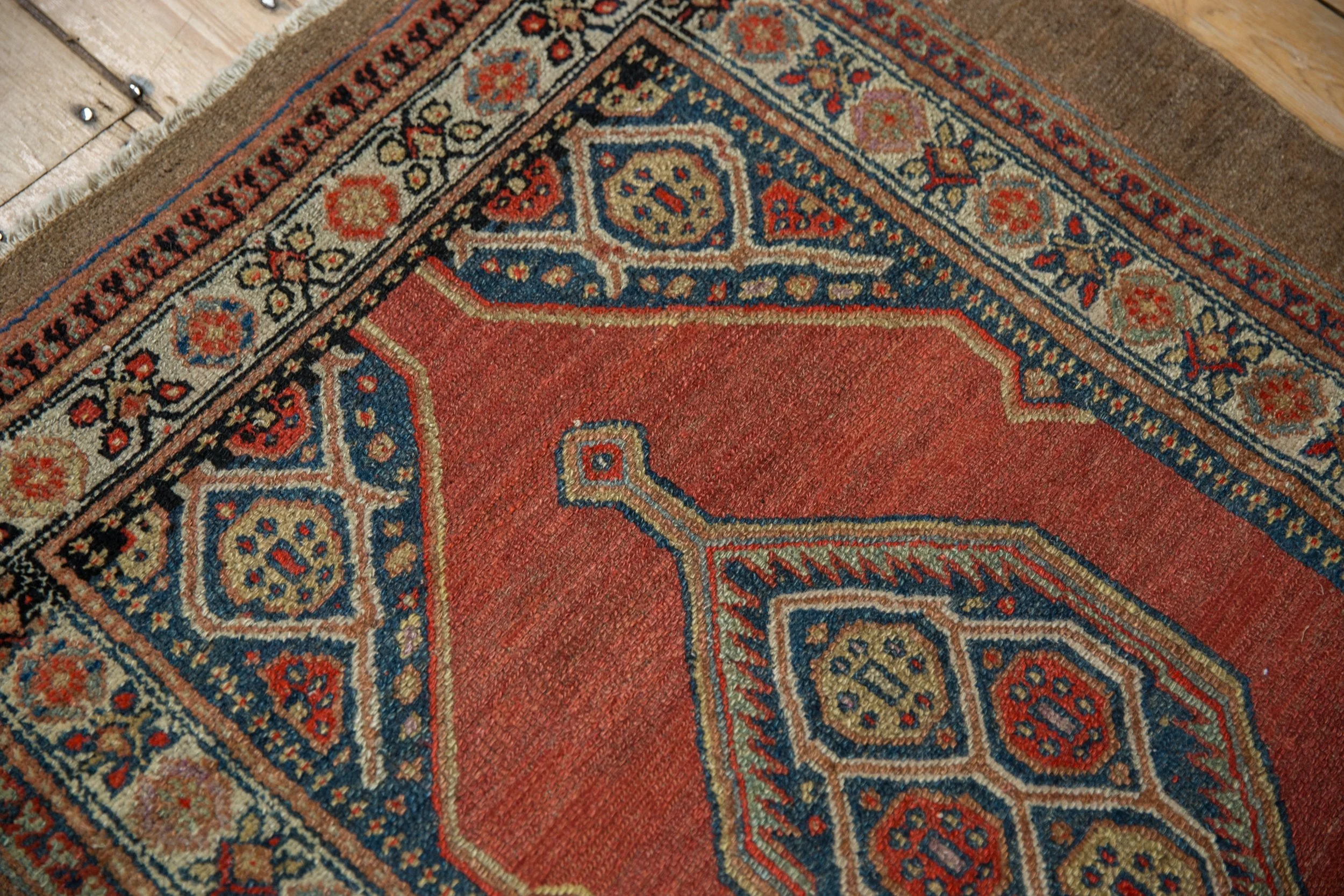 3x4 Vintage Fine Camel Hair Serab Square Rug - Image 10