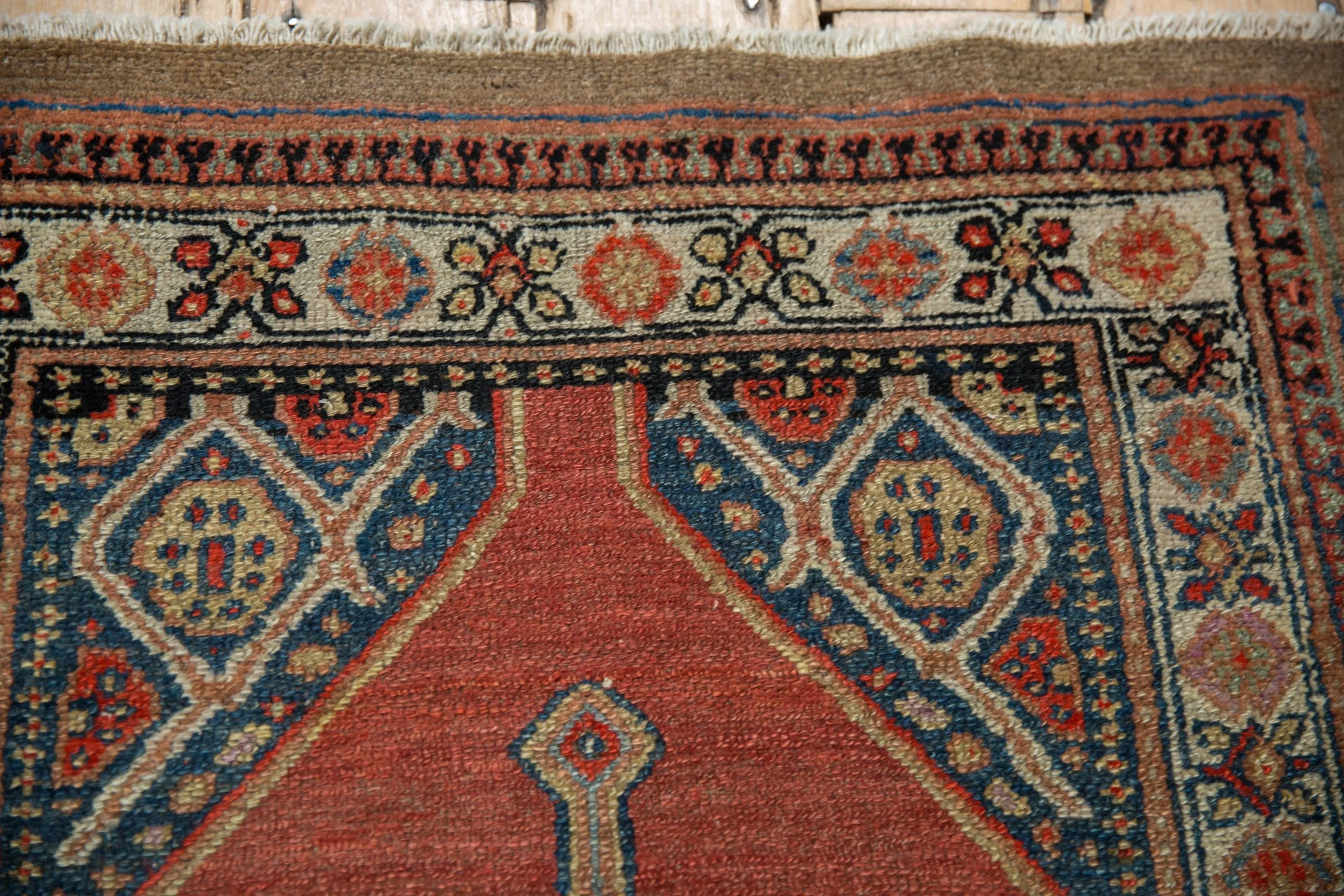 3x4 Vintage Fine Camel Hair Serab Square Rug - Image 12