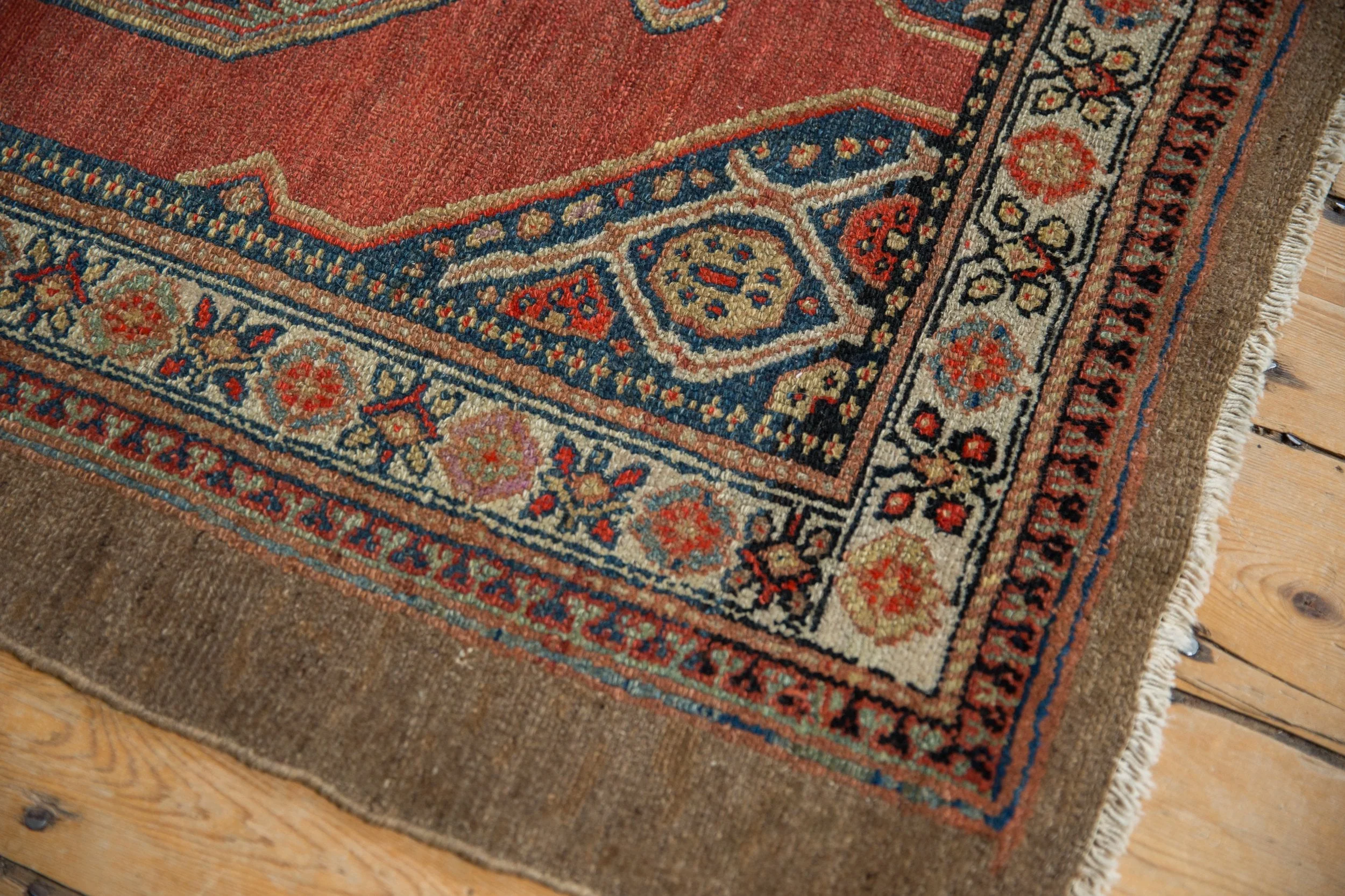 3x4 Vintage Fine Camel Hair Serab Square Rug - Image 4