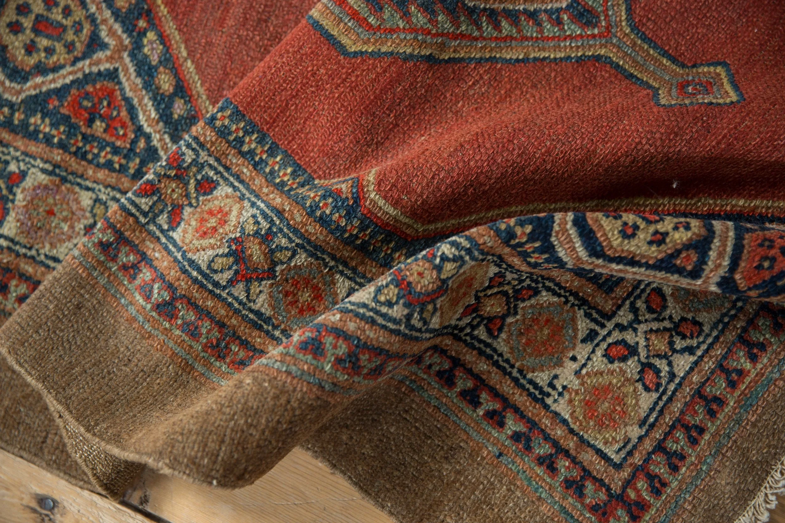3x4 Vintage Fine Camel Hair Serab Square Rug - Image 9