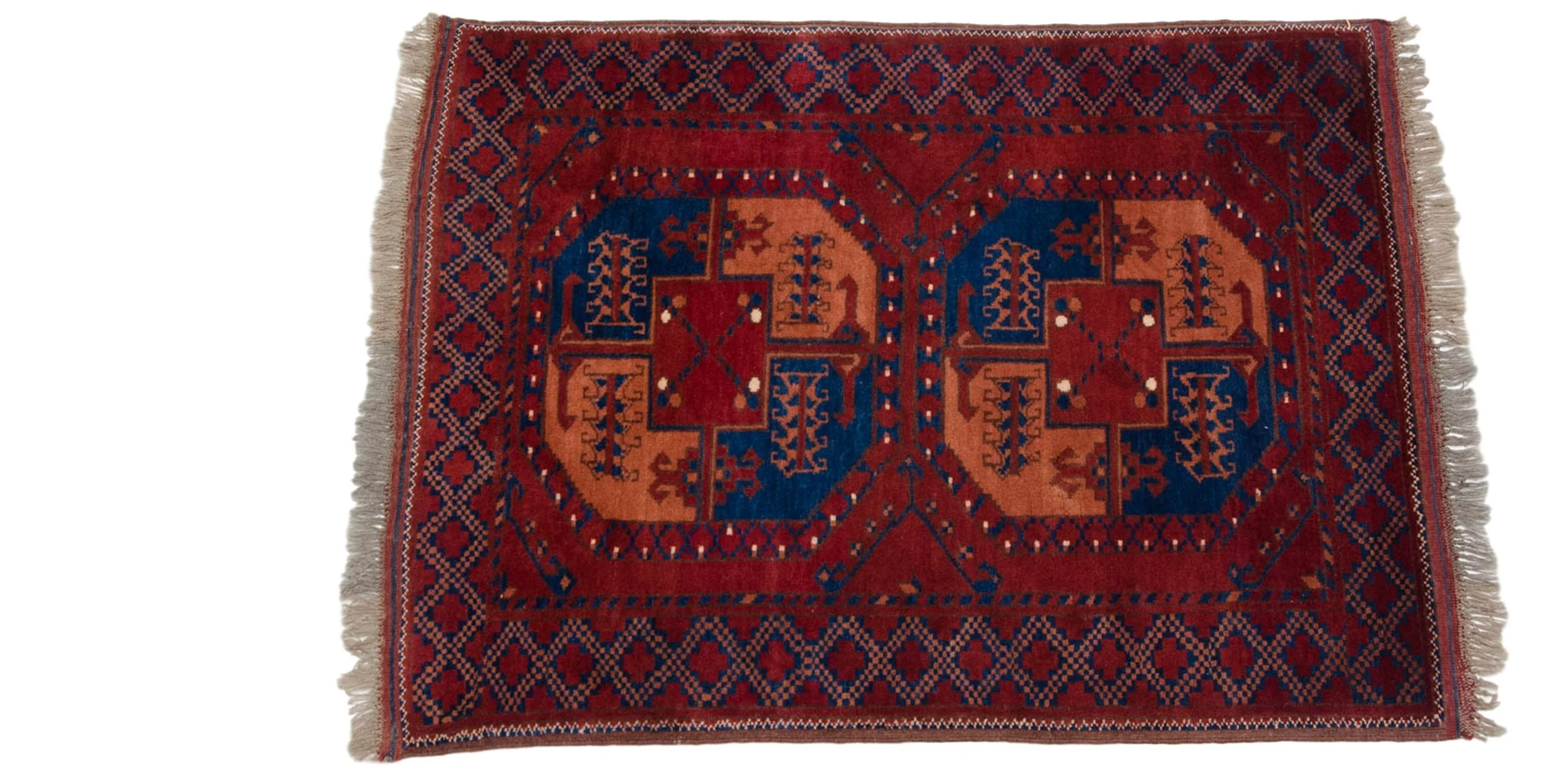 3x4 Vintage Pakistani Ersari Design Square Rug - Image 2